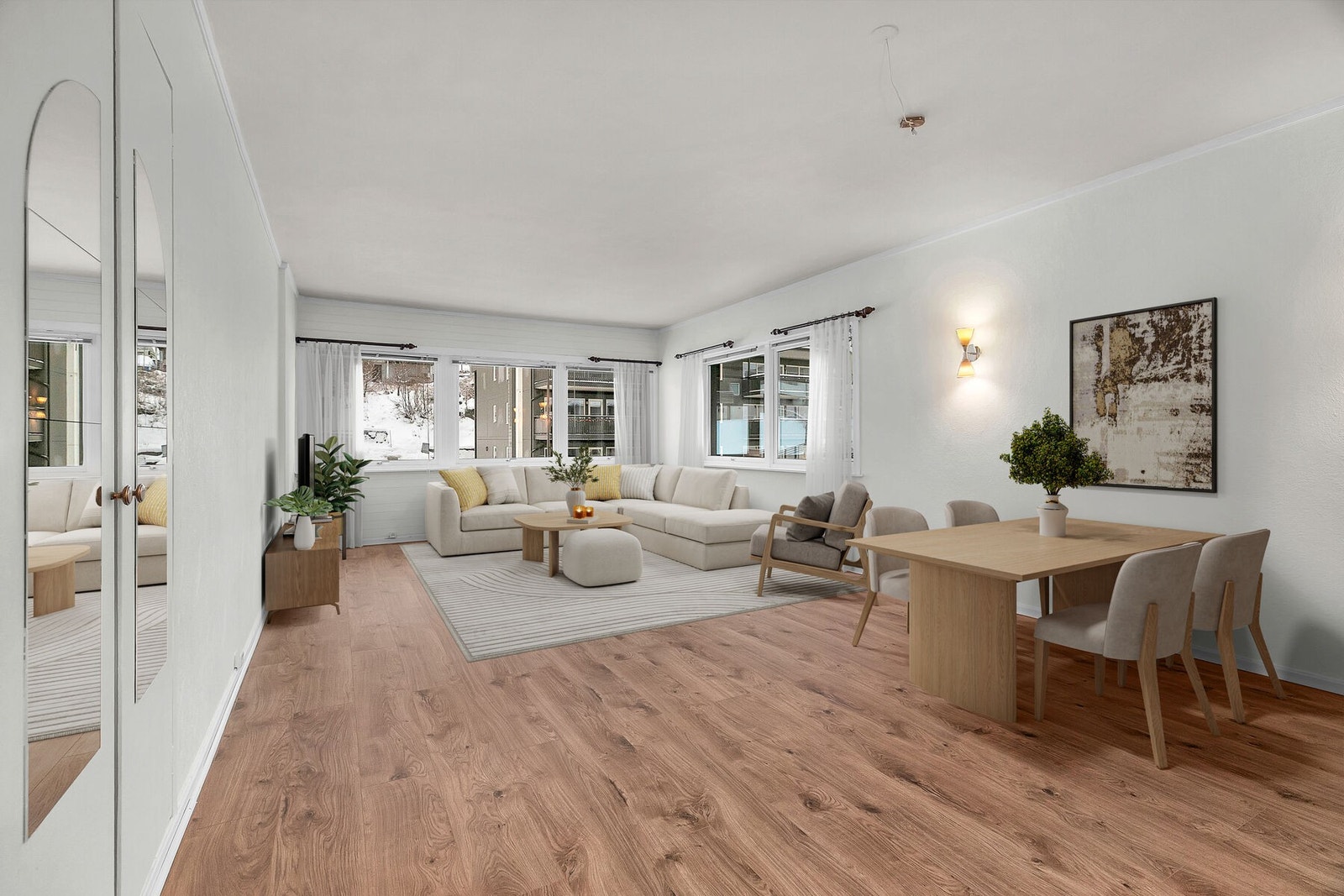 Stue ( Digitalt møblert) Galleribilde