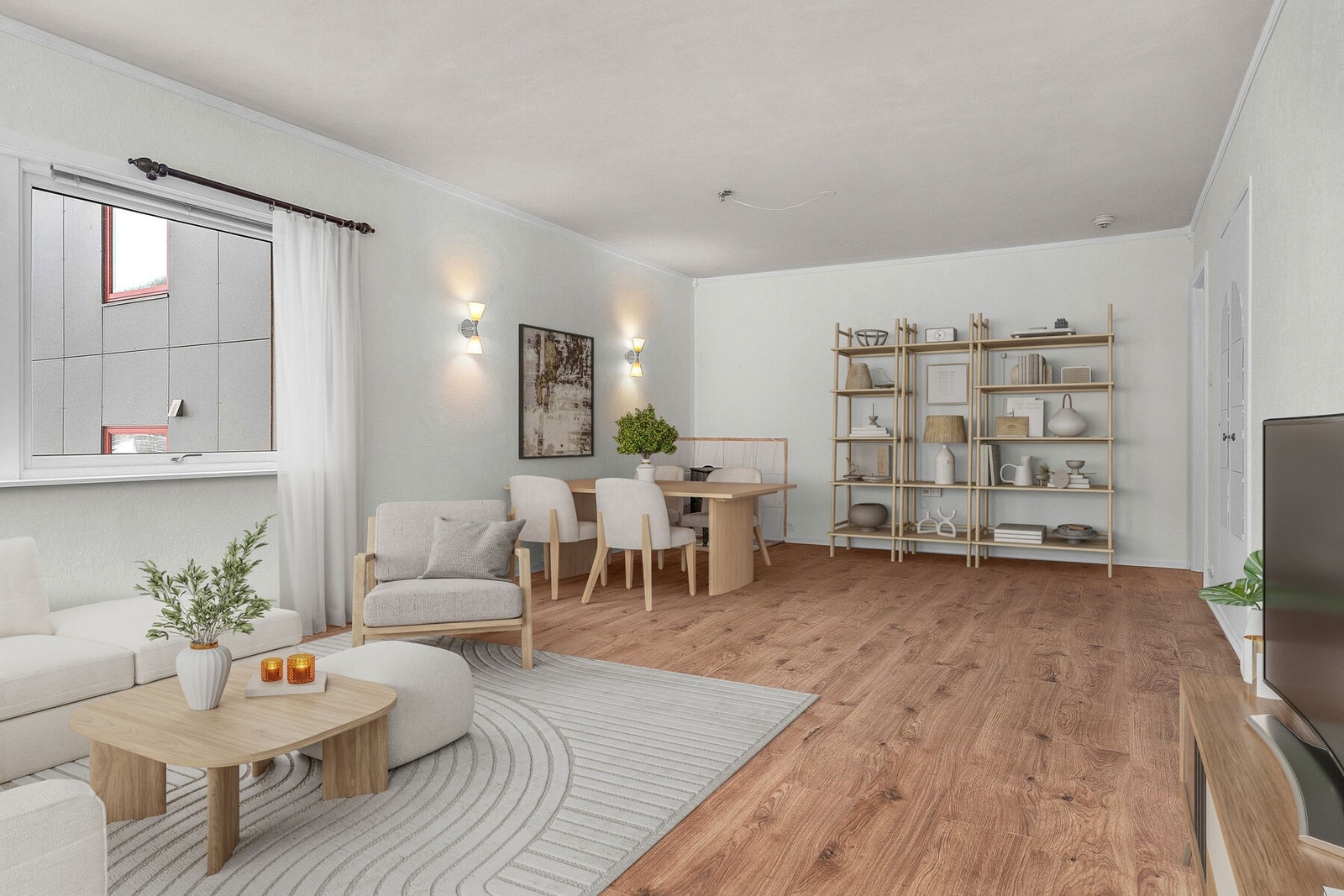 Lys og trivelig selveierleilighet med 2 soverom. Stuen er nylig malt og det er lagt nytt gulv. ( Bildet er digitalt møblert) Galleribilde