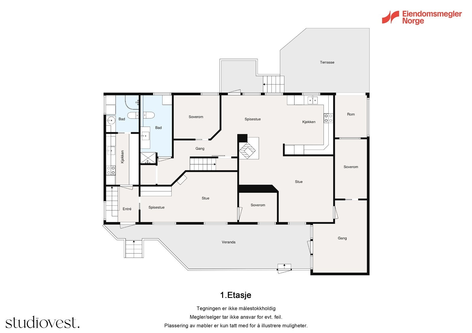 Plantegning 1. etg Galleribilde