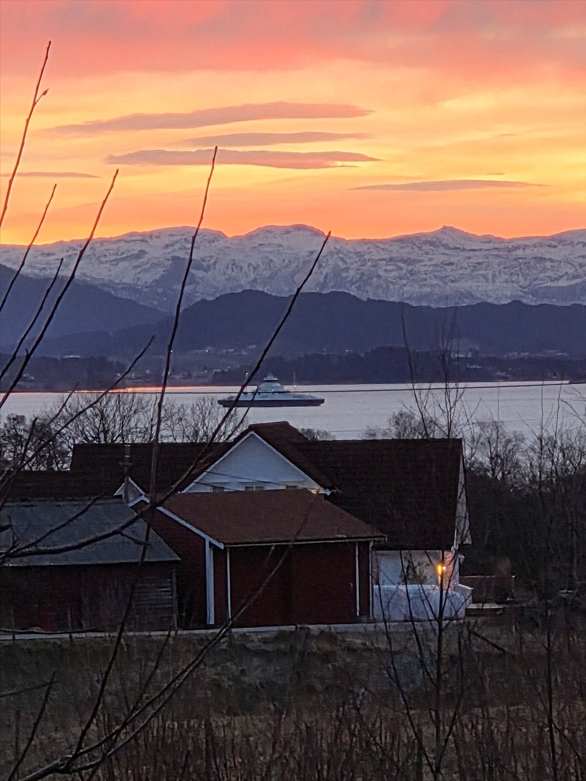 Kvelds utsikt Galleribilde