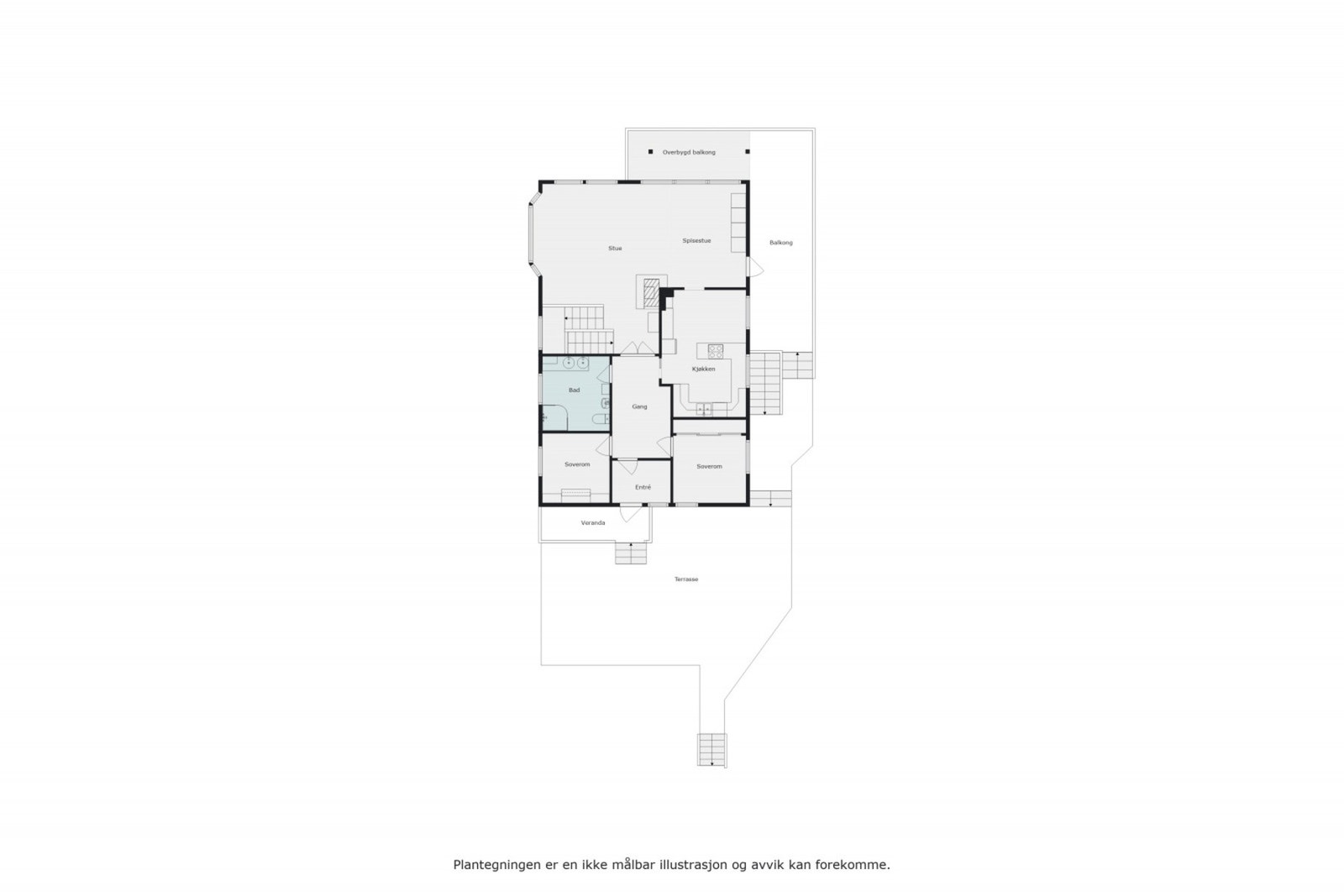 Plantegning 1. etasje Galleribilde