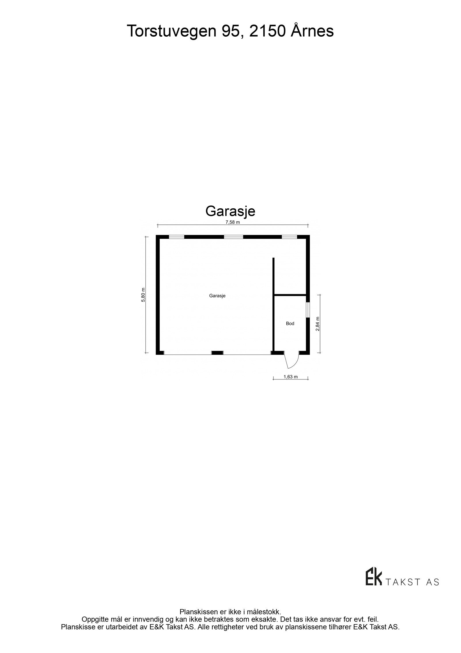 Plantegning for garasje Galleribilde