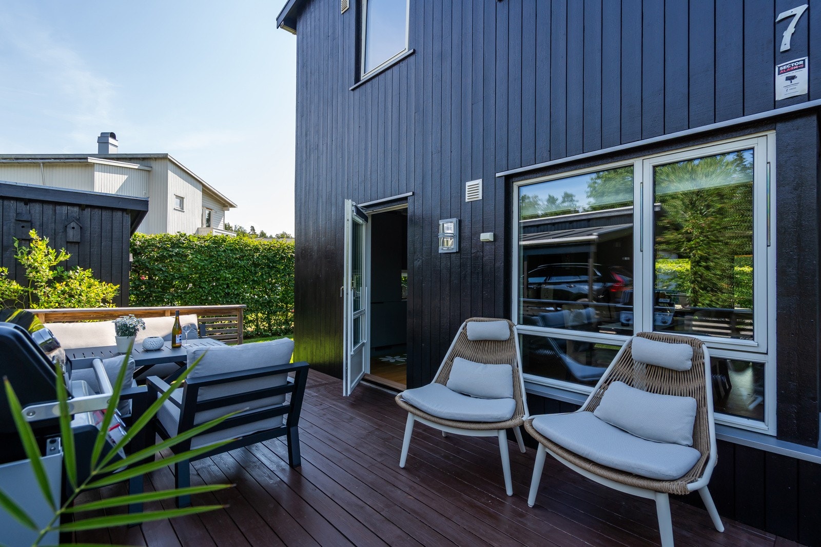 Terrasse ut fra kjøkken Galleribilde