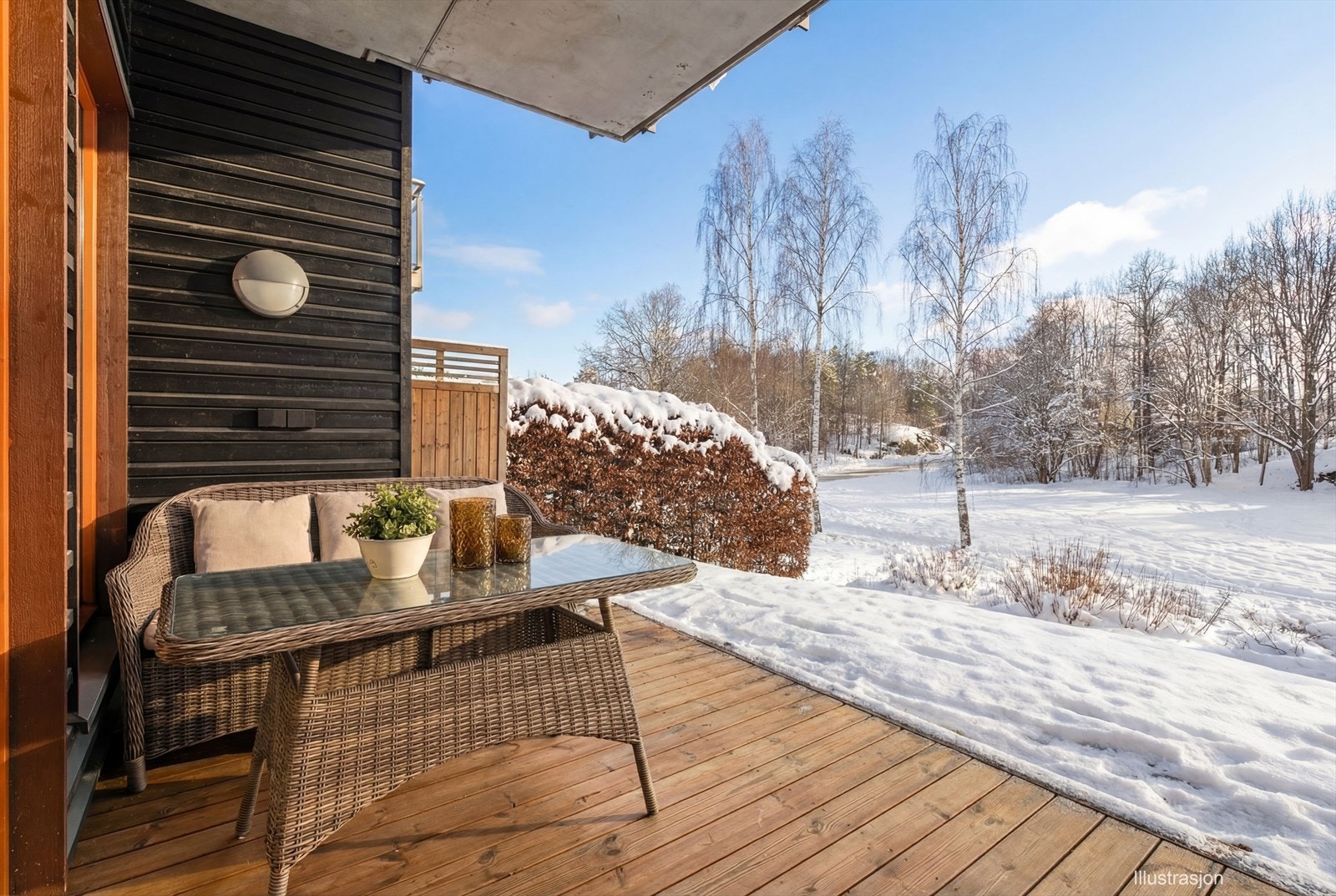 Terrasse, Vinter Galleribilde