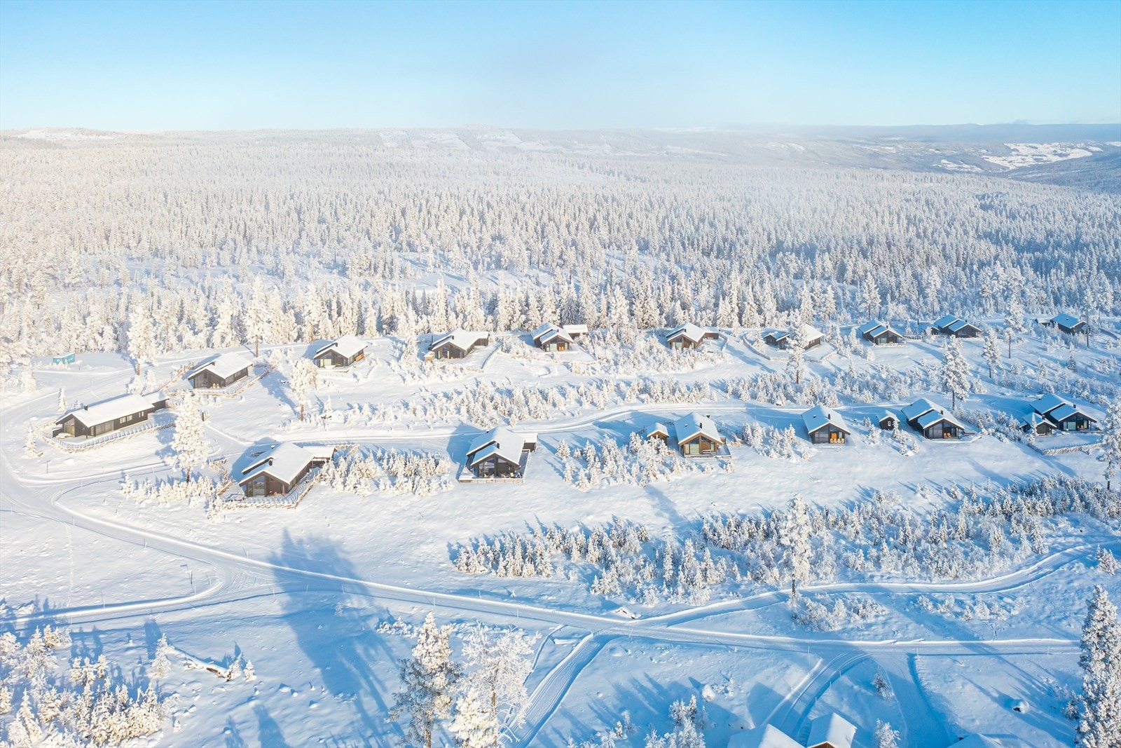 Vakre Syntevassåsen. Se skiløypa rett nedenfor hytta Galleribilde