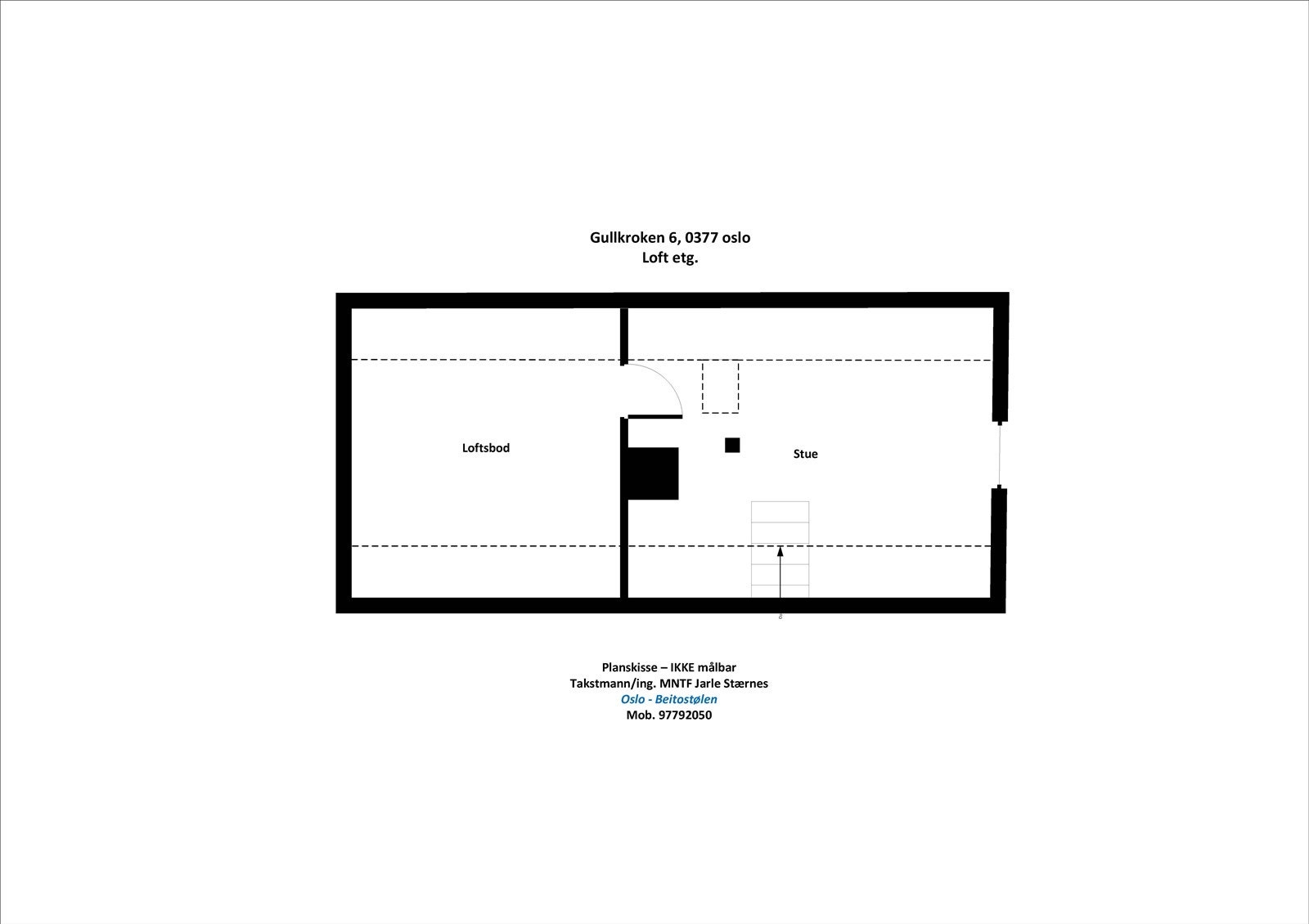 Plantegning loft. Galleribilde