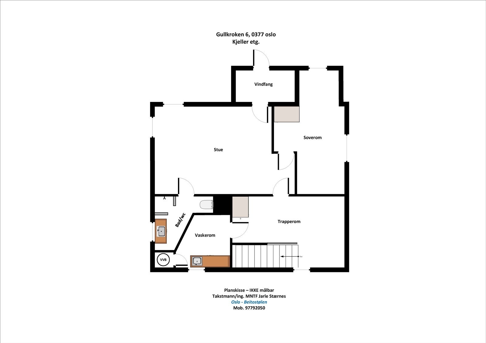 Plantegning kjeller. Galleribilde