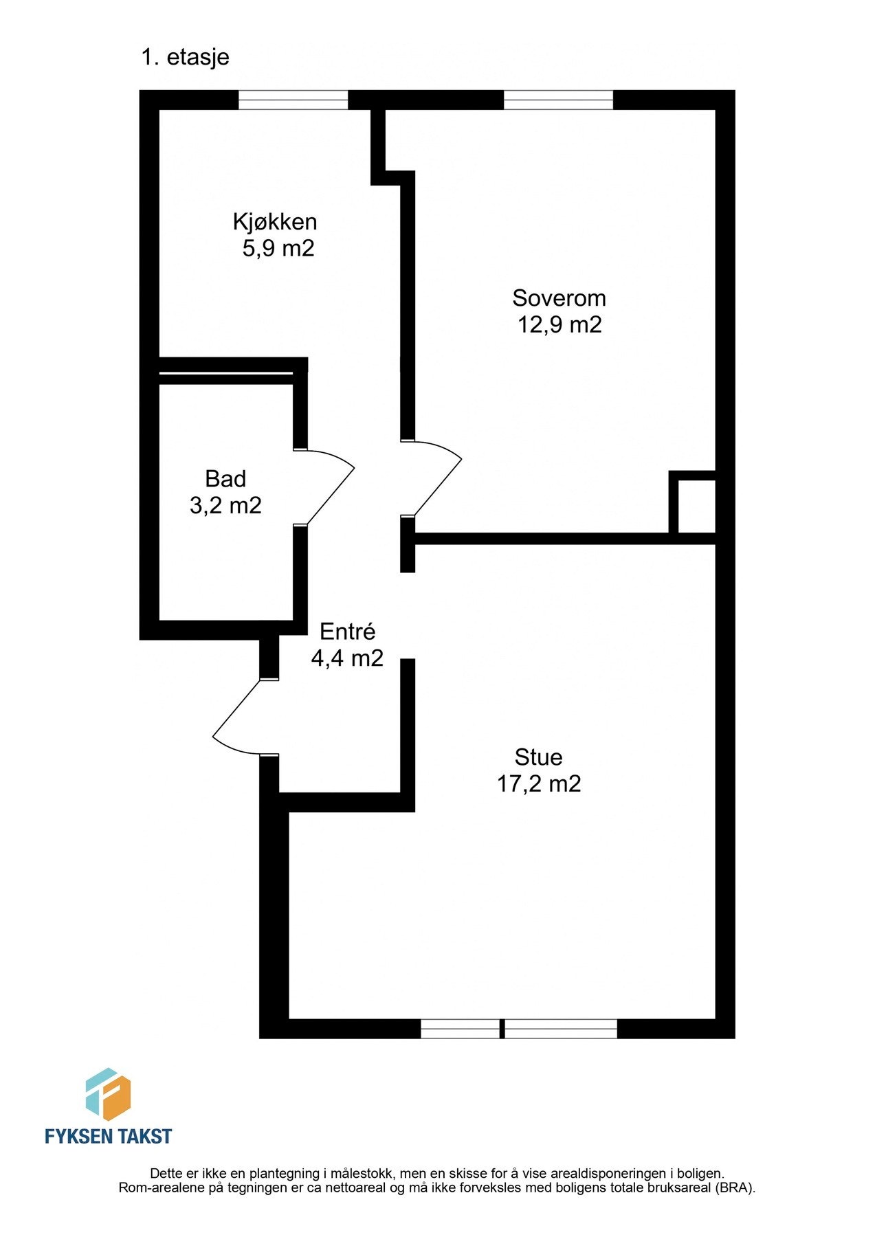 Gjør deg kjent med plantegningen. Galleribilde