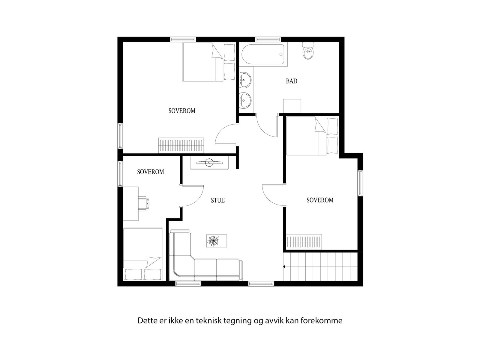 Planløsning for 2.etasje Galleribilde