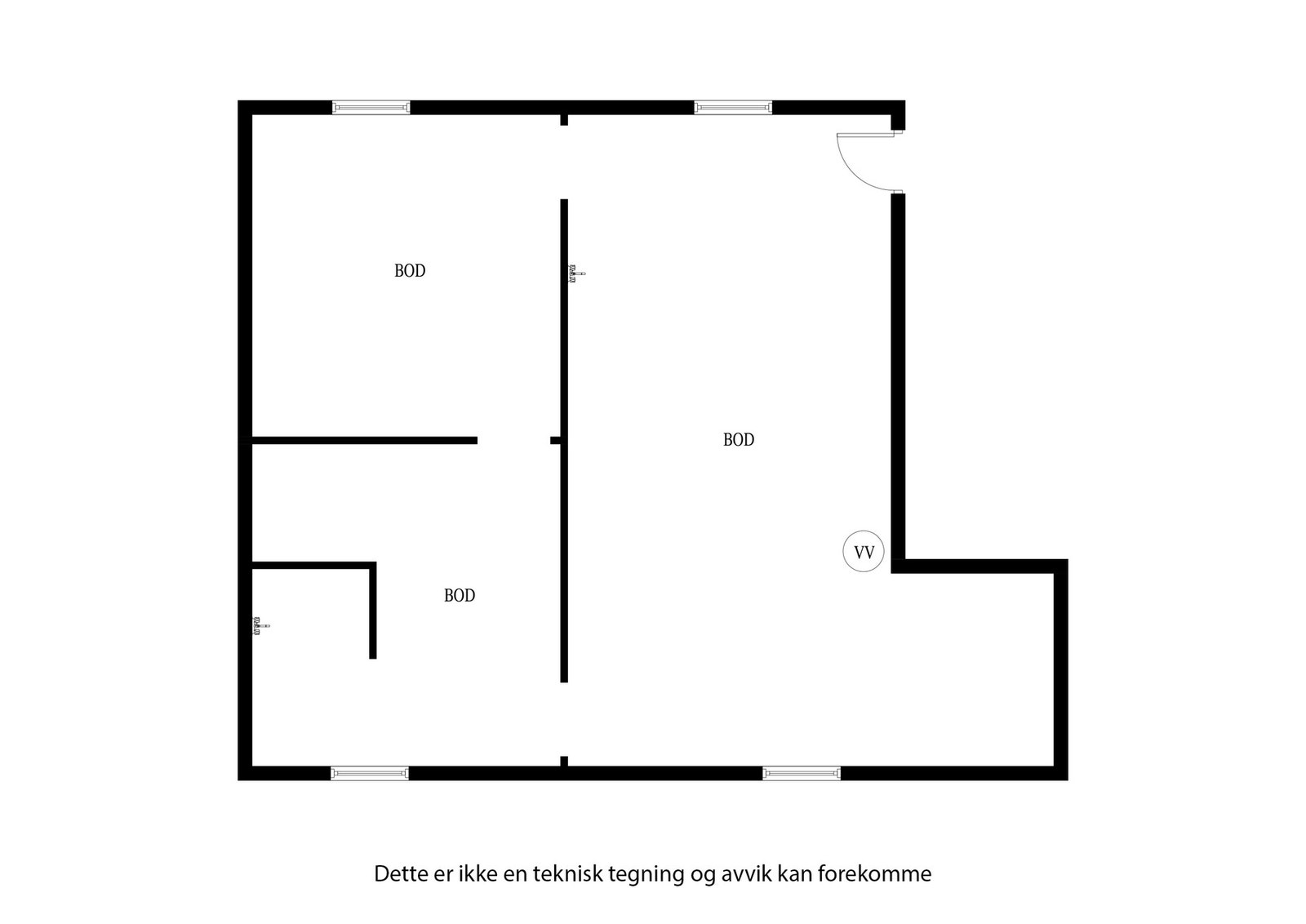Planløsning for kjelleretasjen (egen inngang utvendig) med mye god lagringsplass! Galleribilde