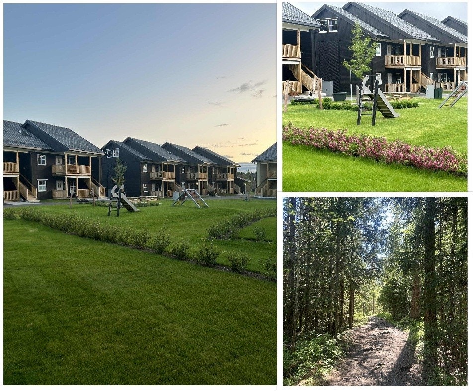 Her bor du i et nyere, grønt og skjermet område. Trygt for barnefamilie, samtidig kort vei til turstier. Galleribilde