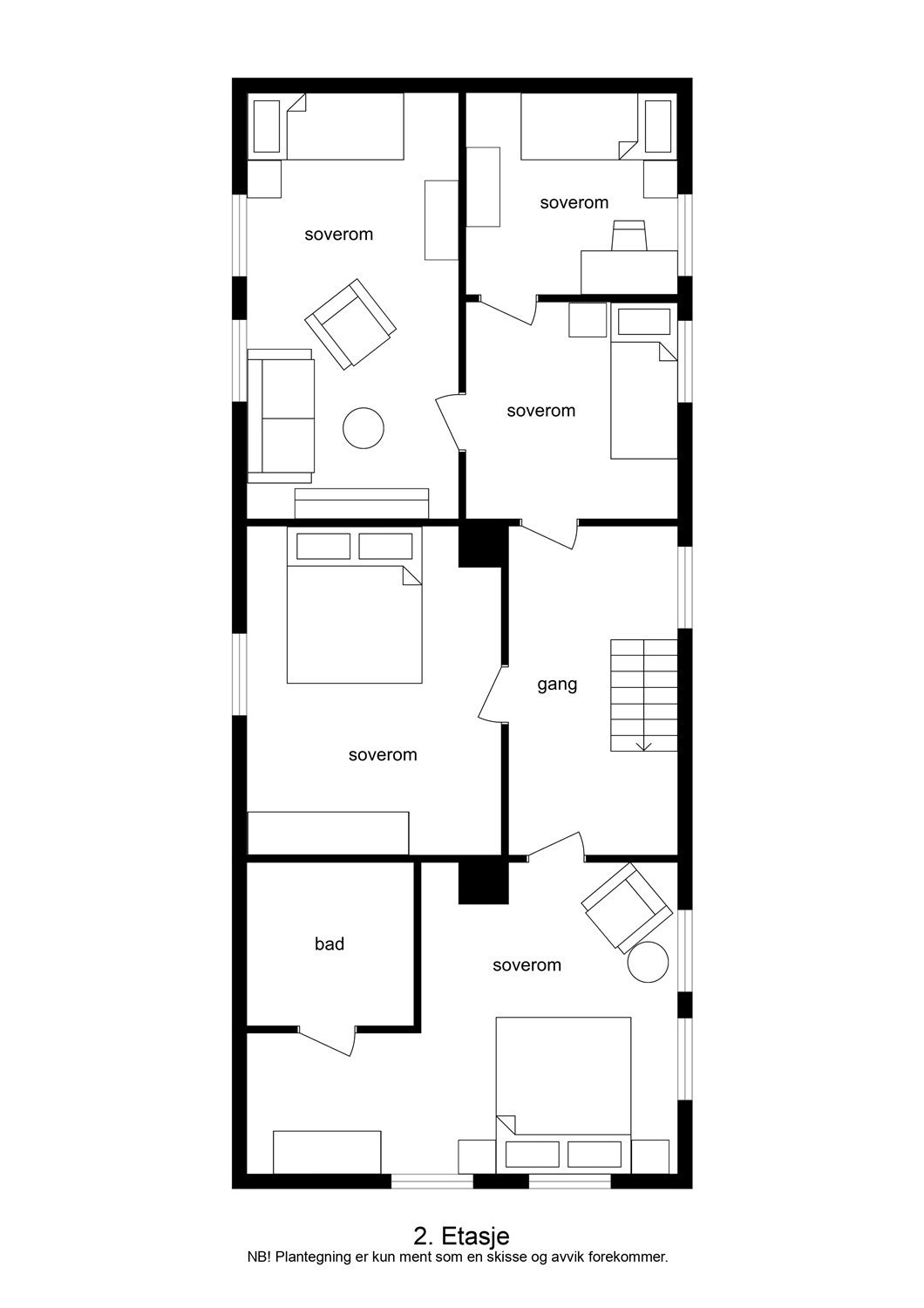 Plantegning 2. etasje Galleribilde