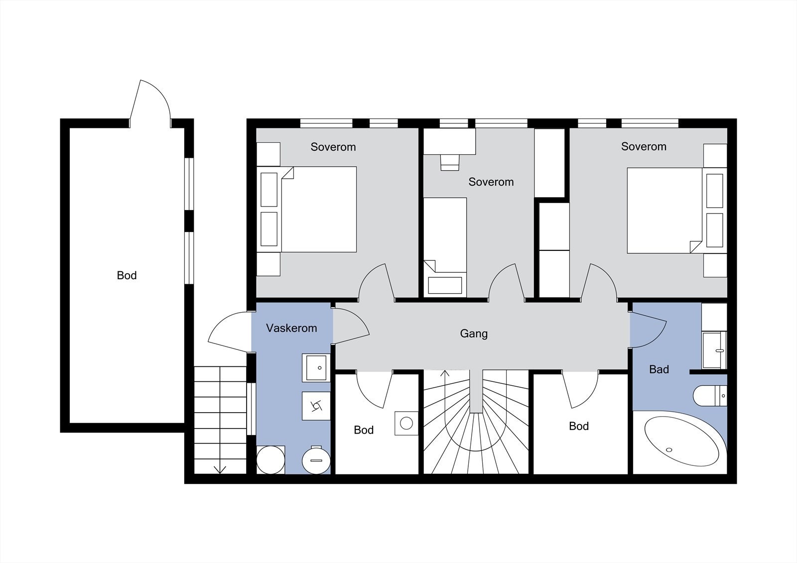 Planløsning underetasje Galleribilde