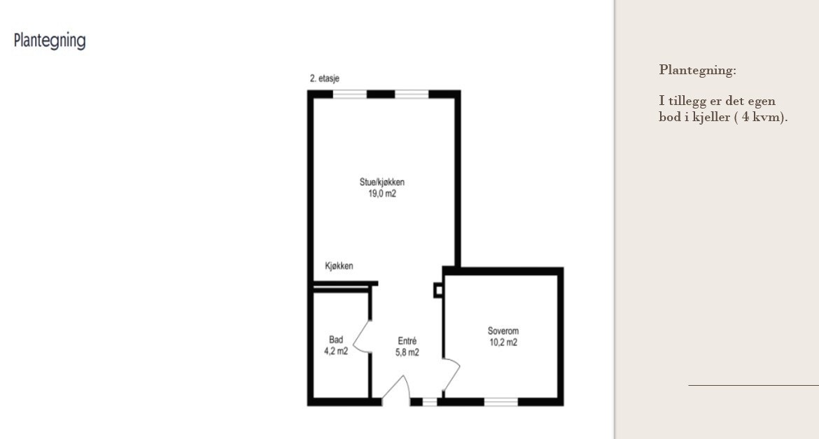 Tegning av leiligheten Galleribilde