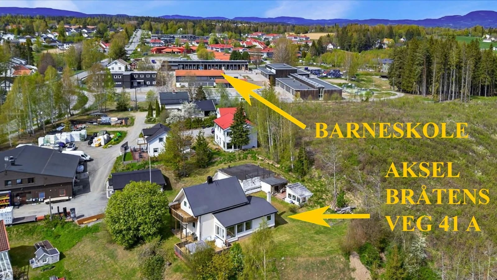 Dal skole ligger kun 500m unna boligen. Galleribilde