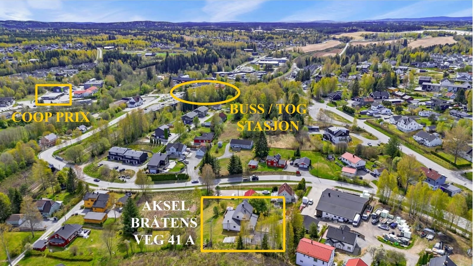 Fra boligen er det kort vei til både togstasjon og matbutikk. Galleribilde