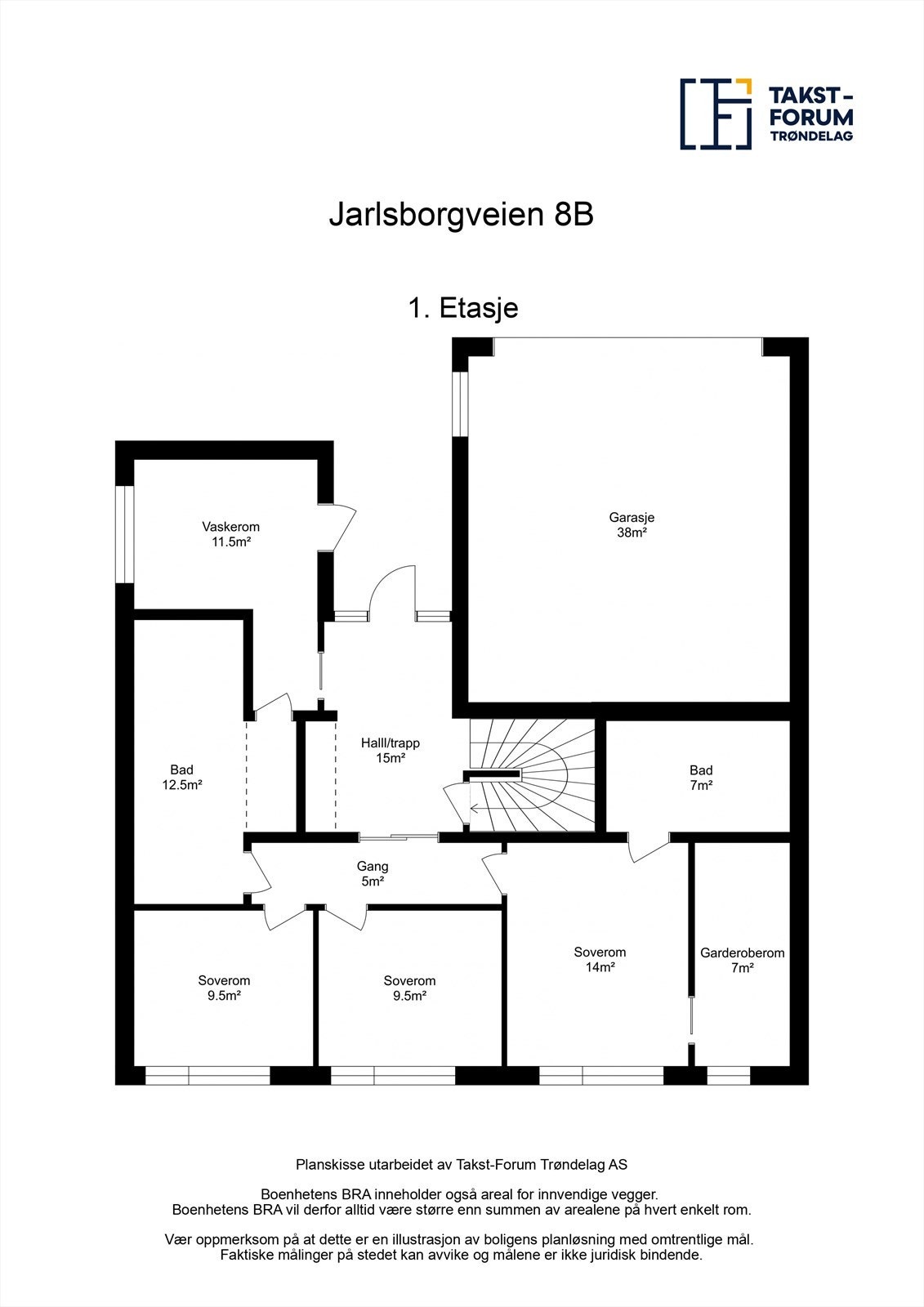 Planskisse 1. etasje. Galleribilde