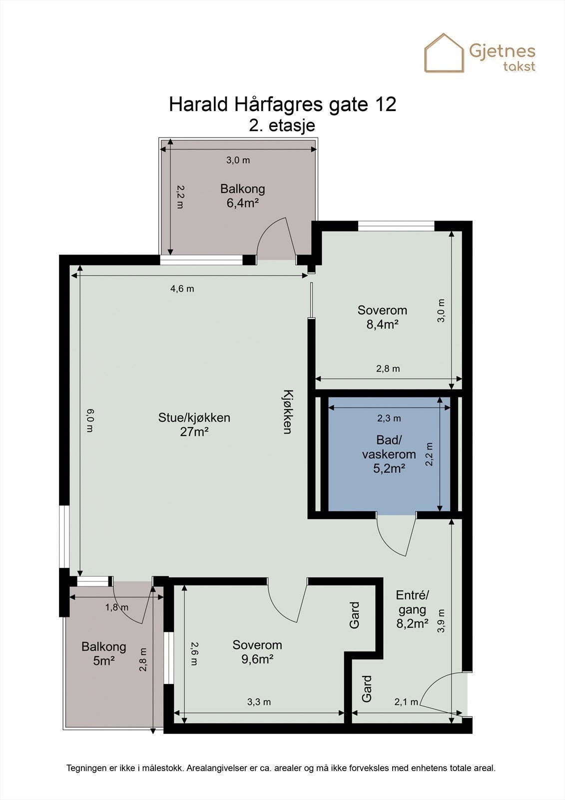 Planskisse 2. etasje Galleribilde