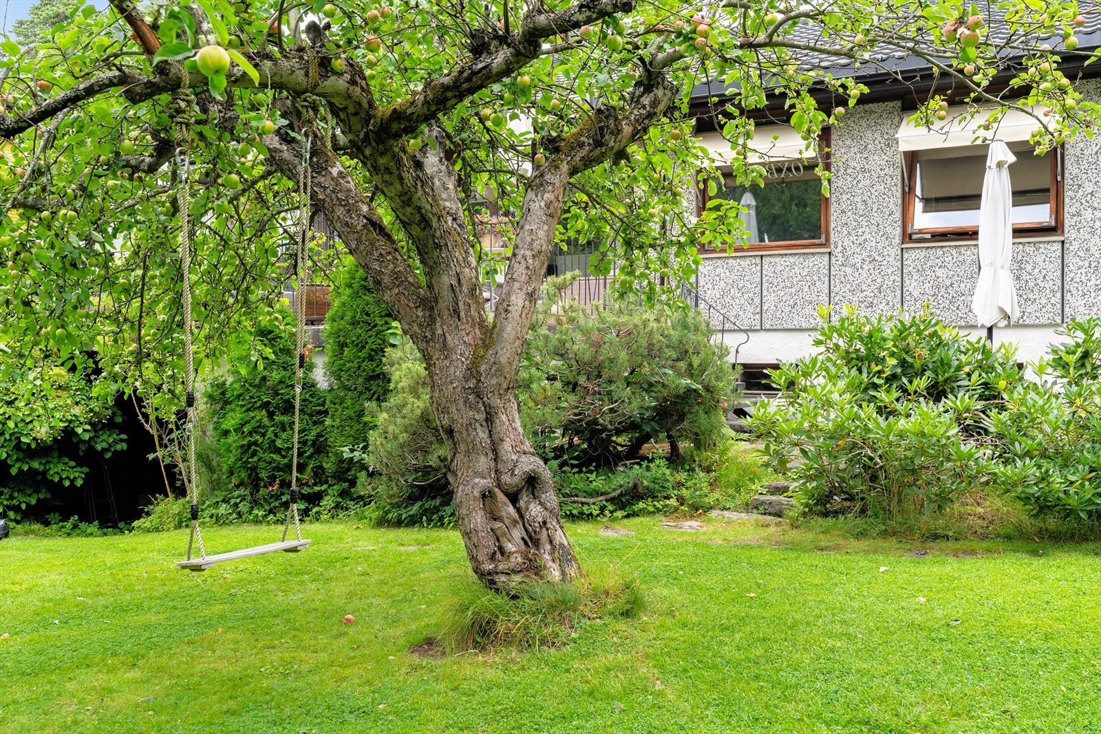 Hagen byr ut til aktivitet for store og små. Her er det boltreplass for hele familien! Galleribilde