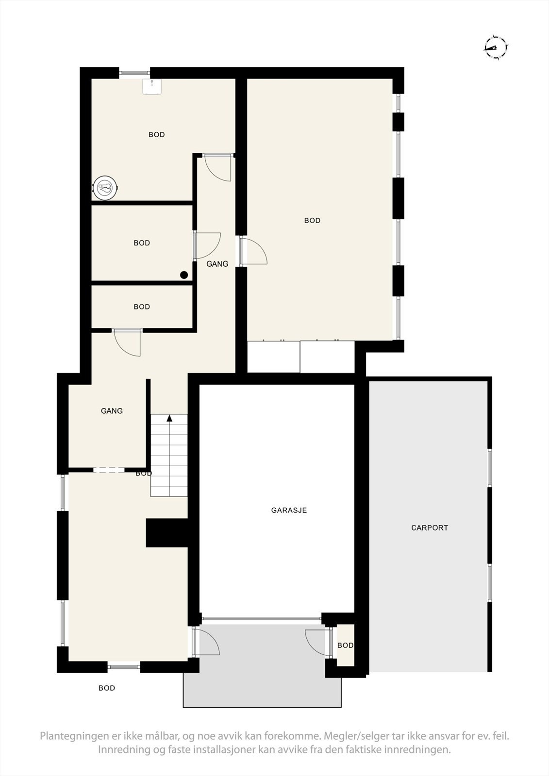 Plantegning underetasje. Galleribilde