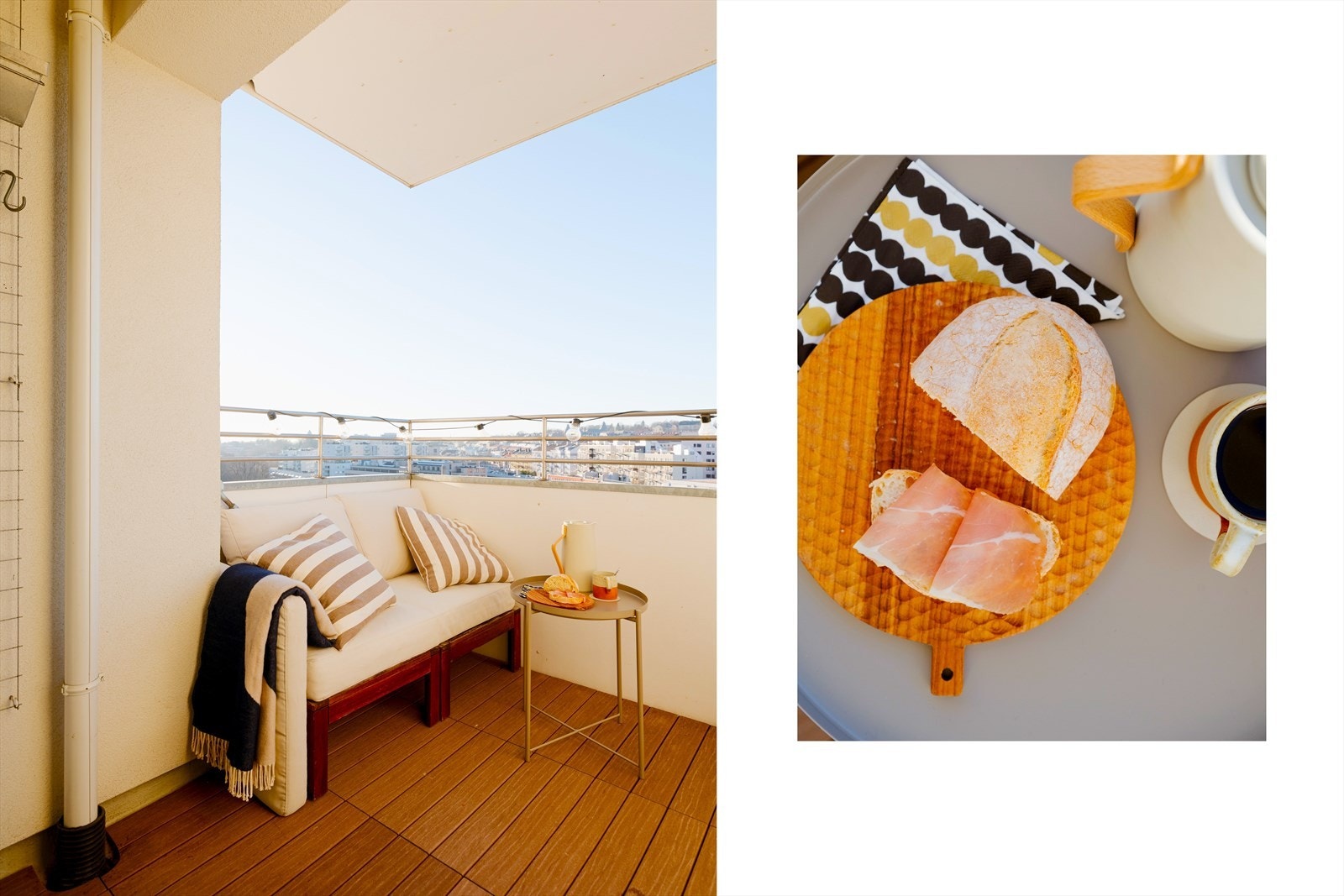 Balkongen gir plass til møblement, planter og flere gjester. Galleribilde