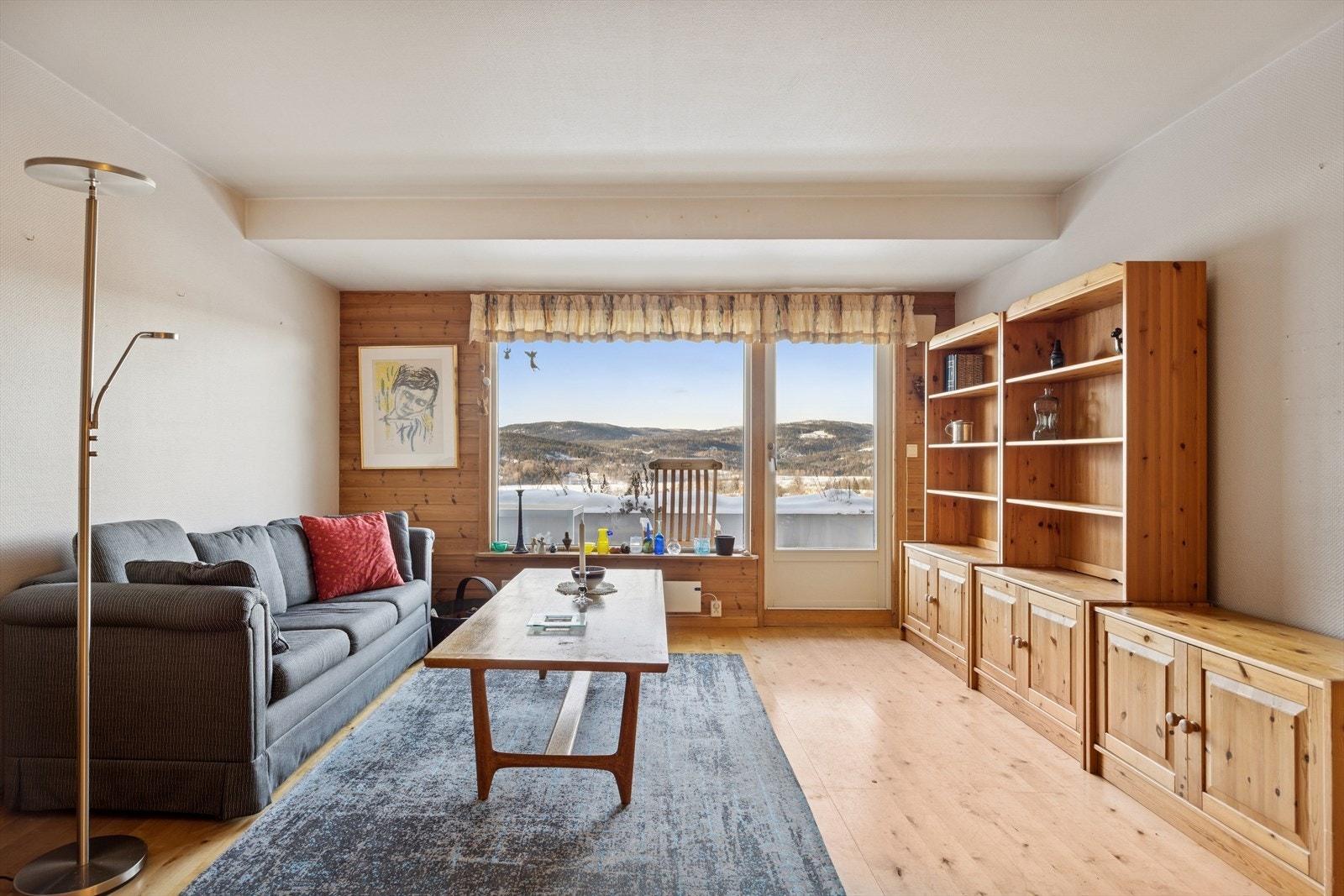 Nydelig utsikt mot Bogstadvannet fra stuen Galleribilde