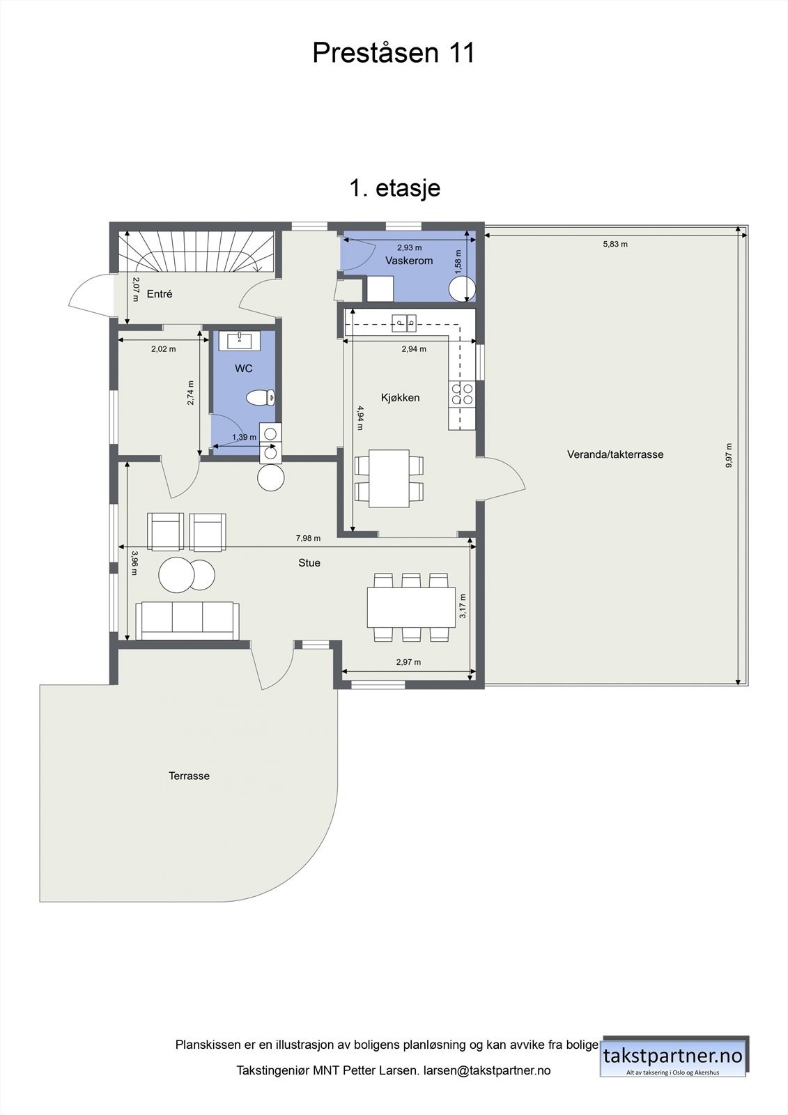 Planskisse 1. etasje. Galleribilde