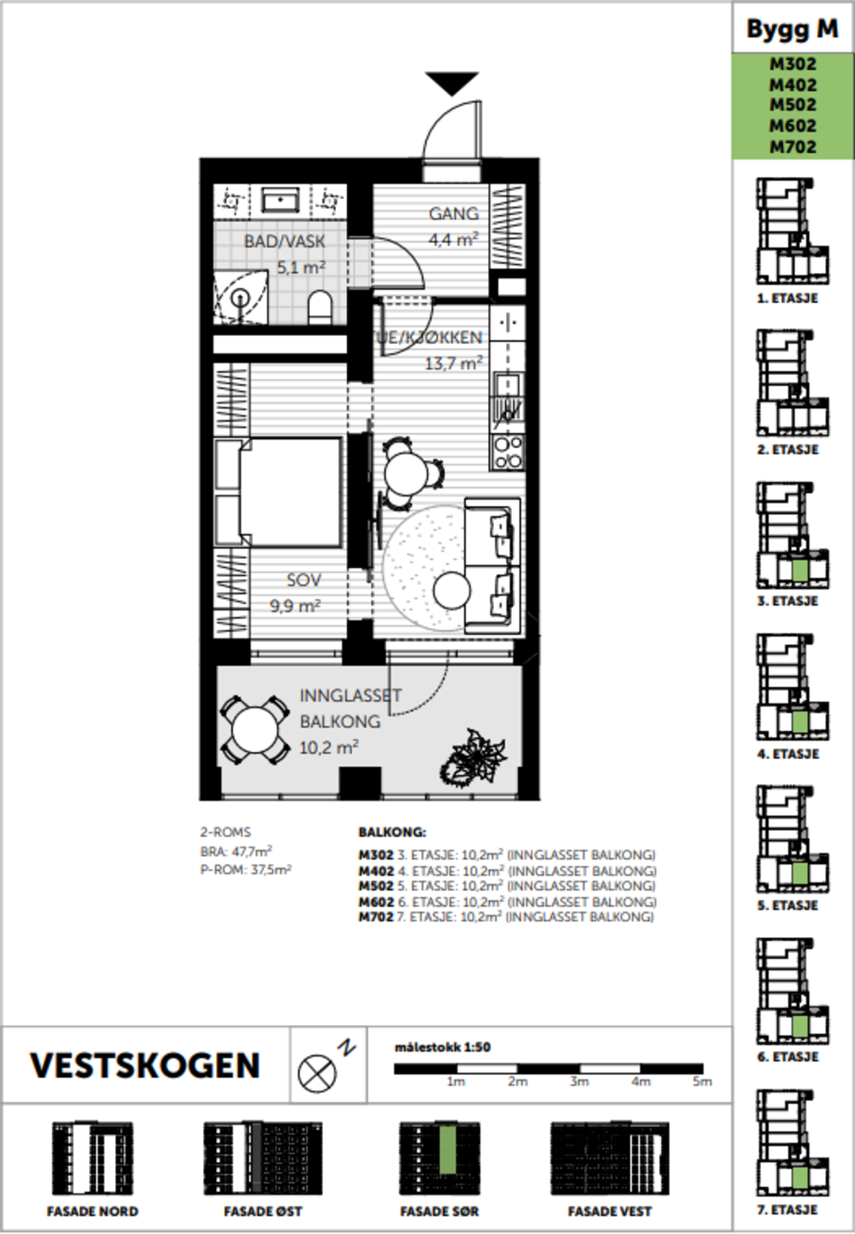 Leiligheten har en smart effektiv planløsning Galleribilde