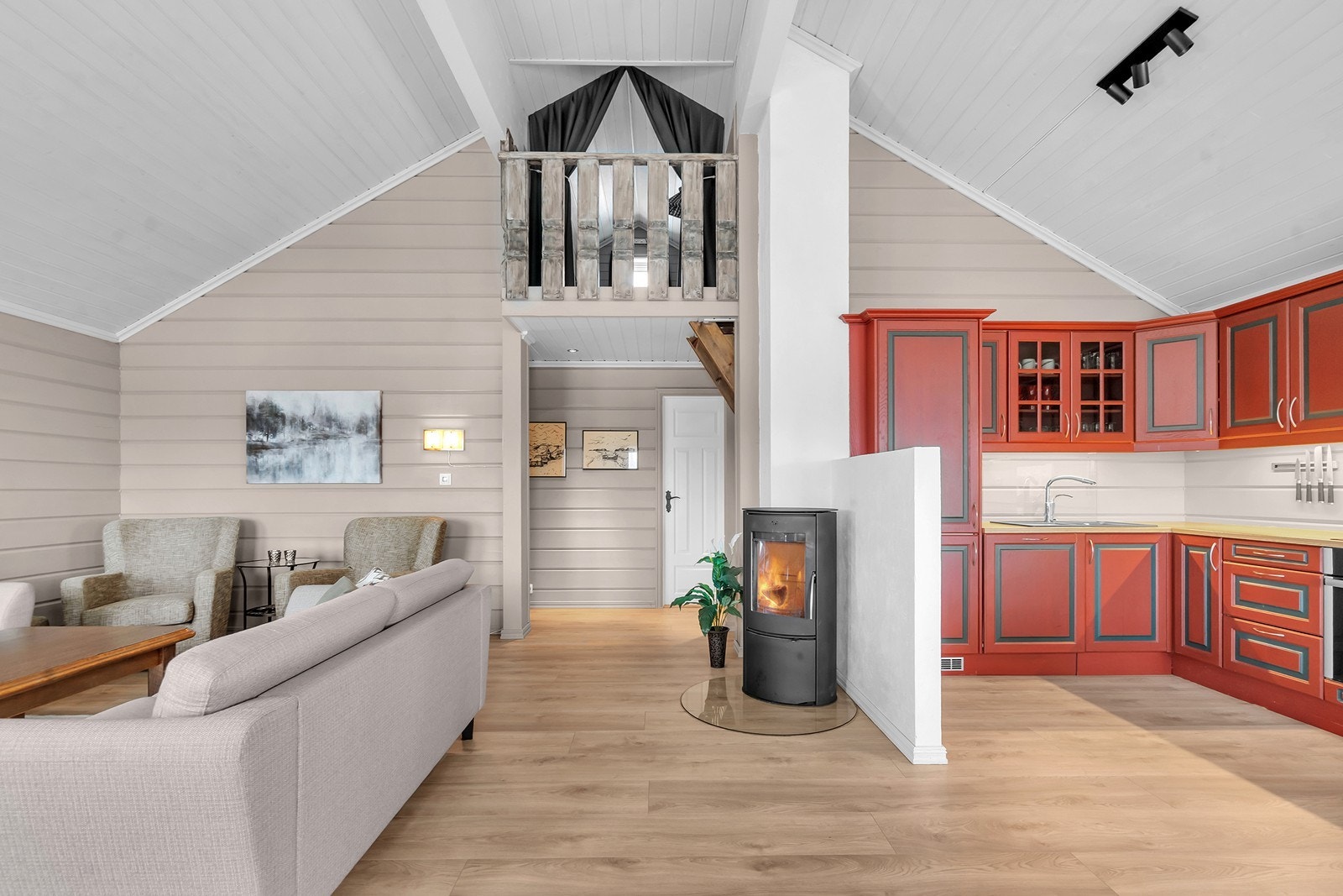 Åpen stue/kjøkken-løsning Galleribilde