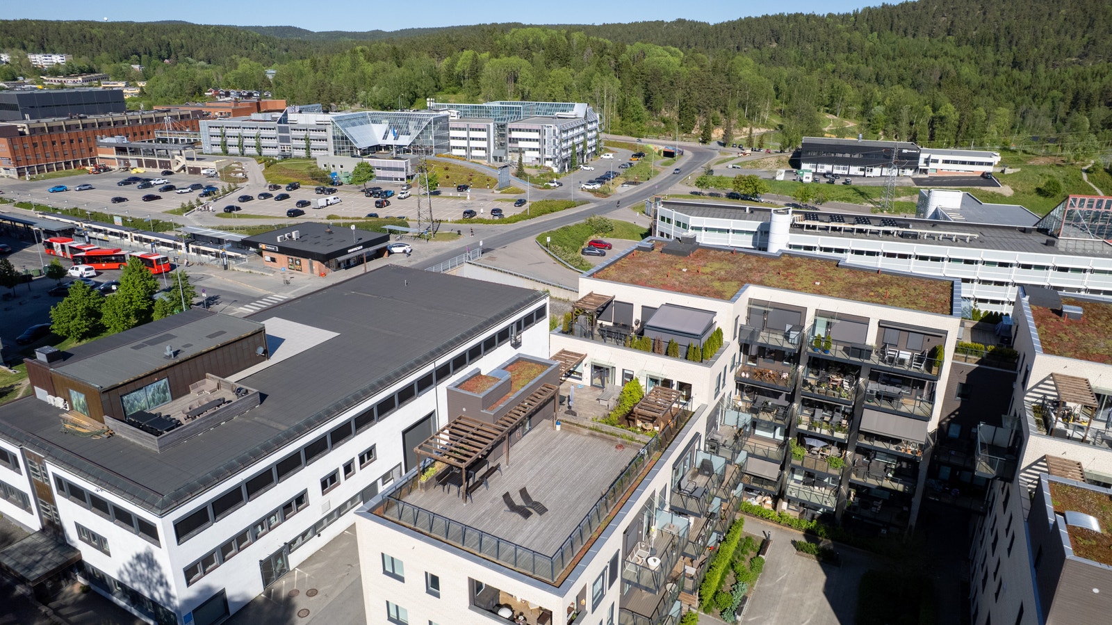 Johan Scharffenbergs vei 89 B sett ovenfra. Galleribilde