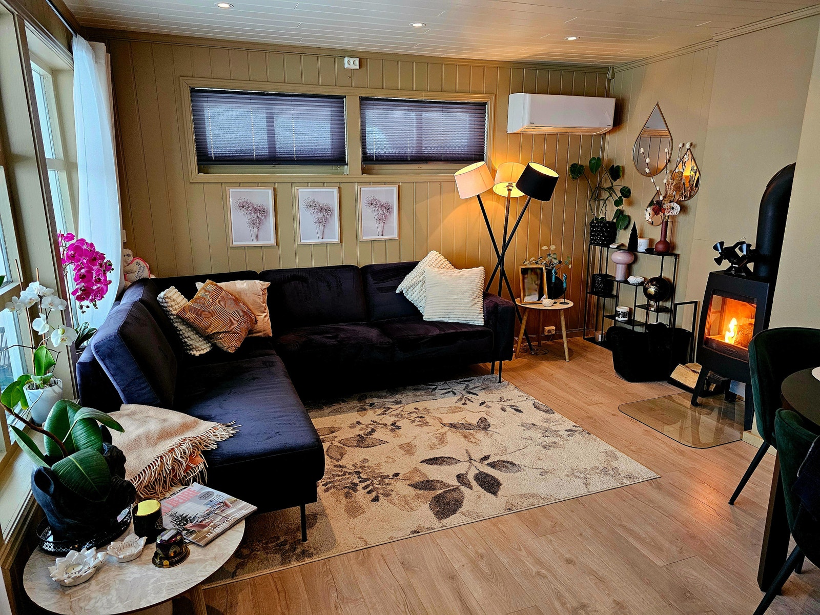 Stue med peis Galleribilde