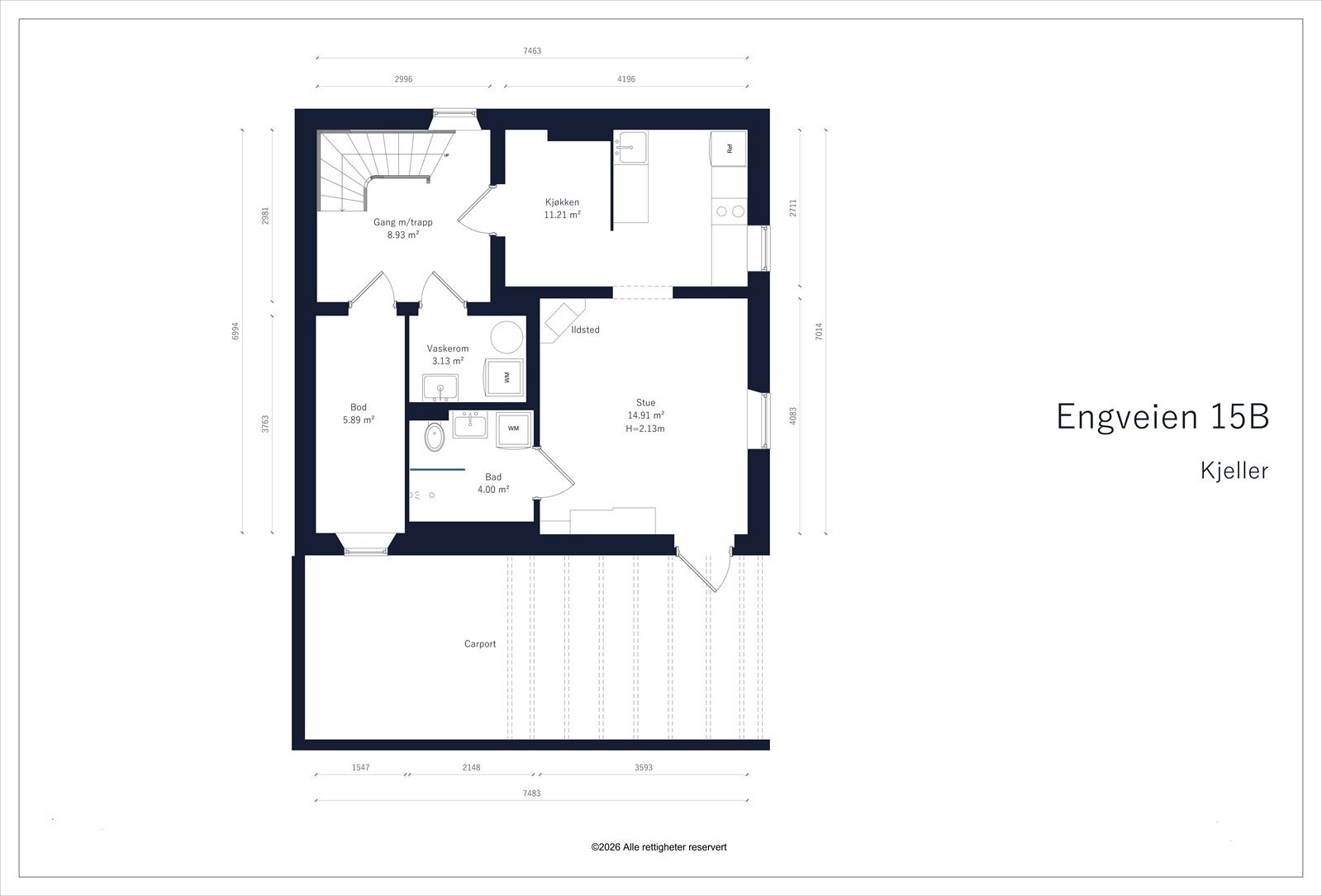Kjeller med egen inngang Galleribilde