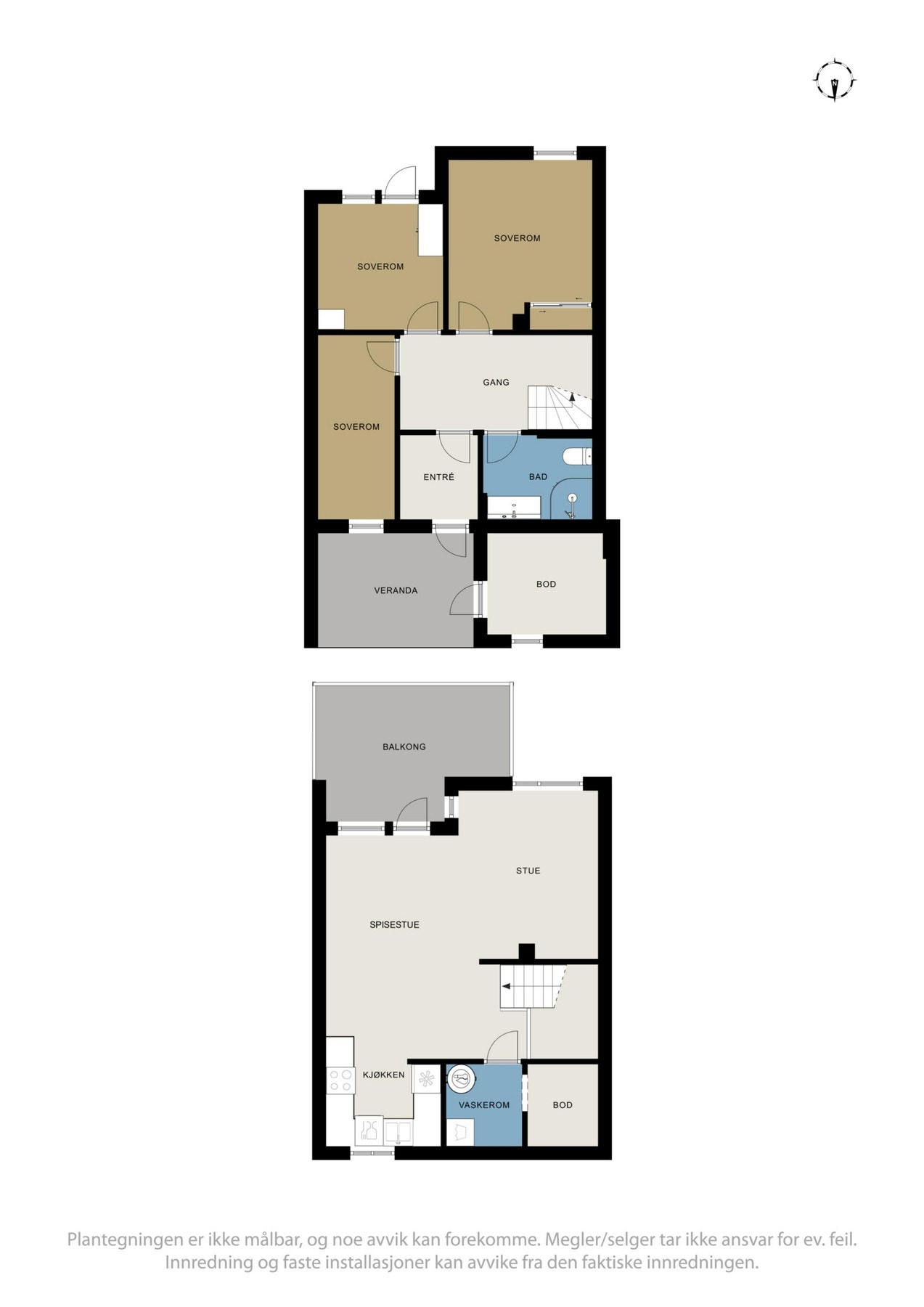 Planskisser over rekkehuset. Galleribilde