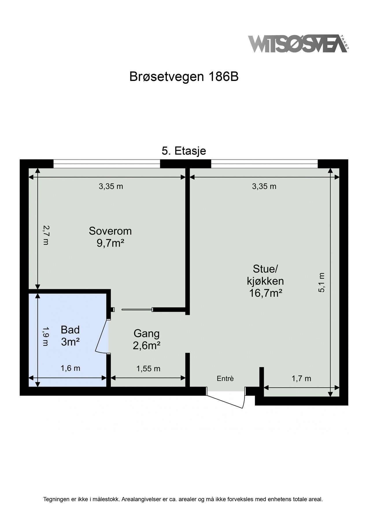 Planksissen fra takstmann. Det medfølger en bod i kjeller på 3 kvm Galleribilde