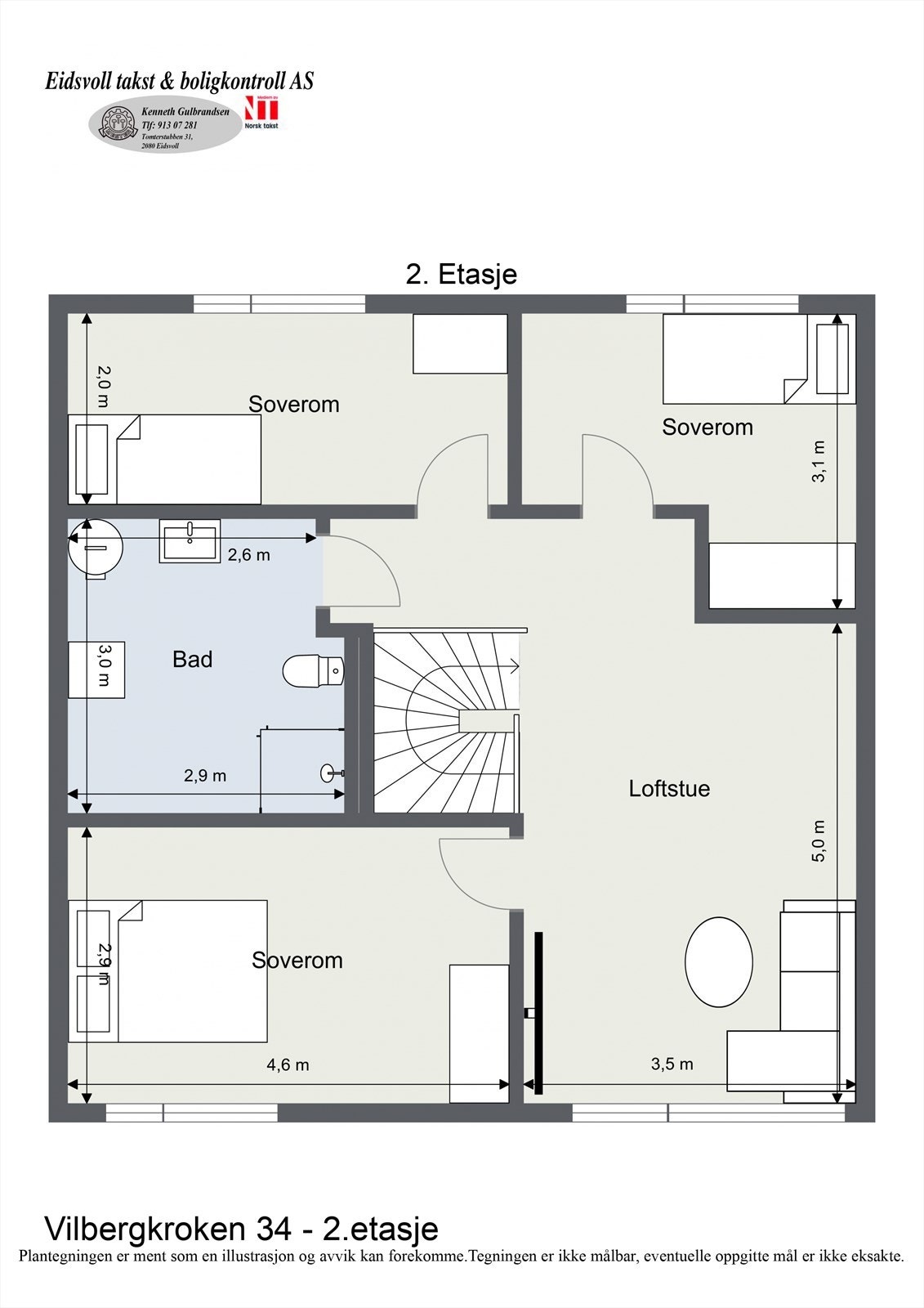Plantegning 2. etasje Galleribilde