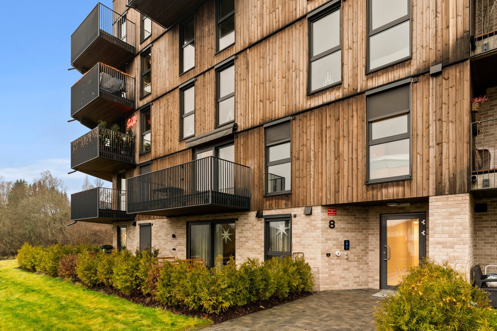 Moderne boligbygg fra 2024. Galleribilde