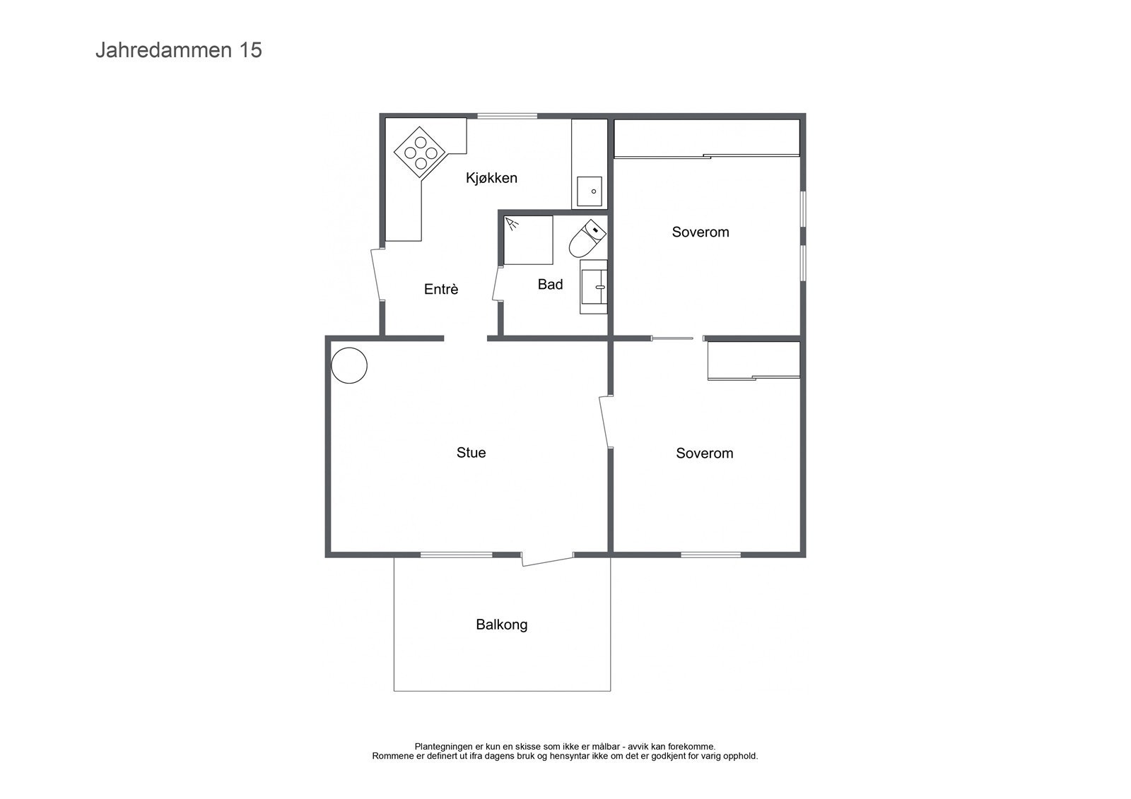 Plantegning for leiligheten Galleribilde
