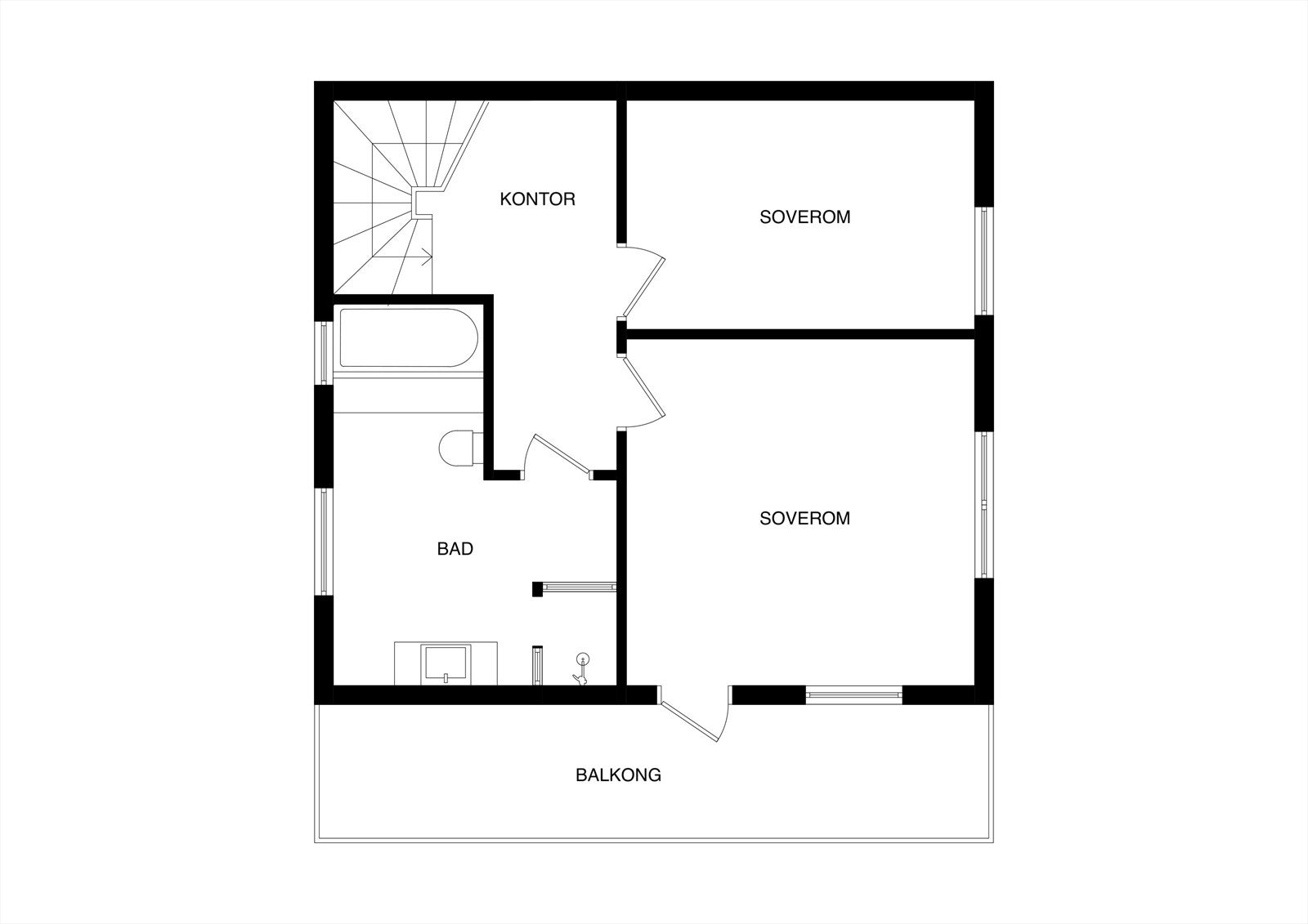 Planløsning 2.etasje Galleribilde