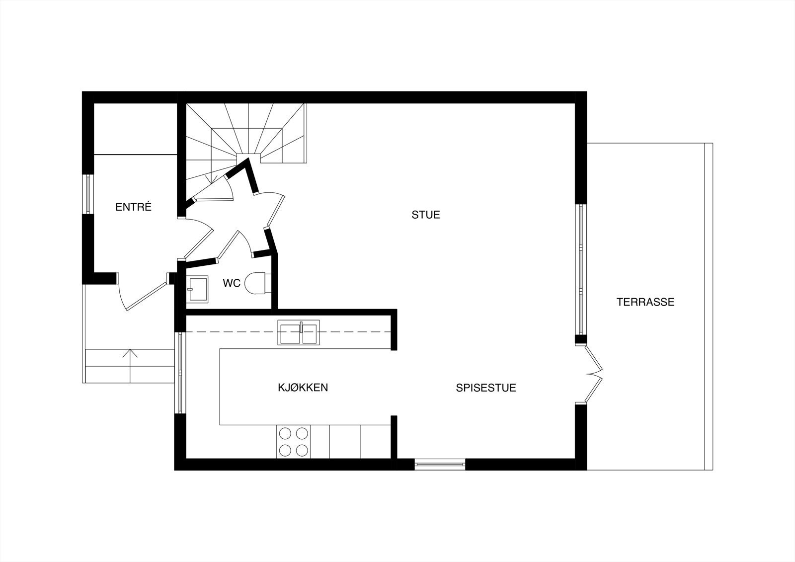 Plantegning 1.etasje Galleribilde