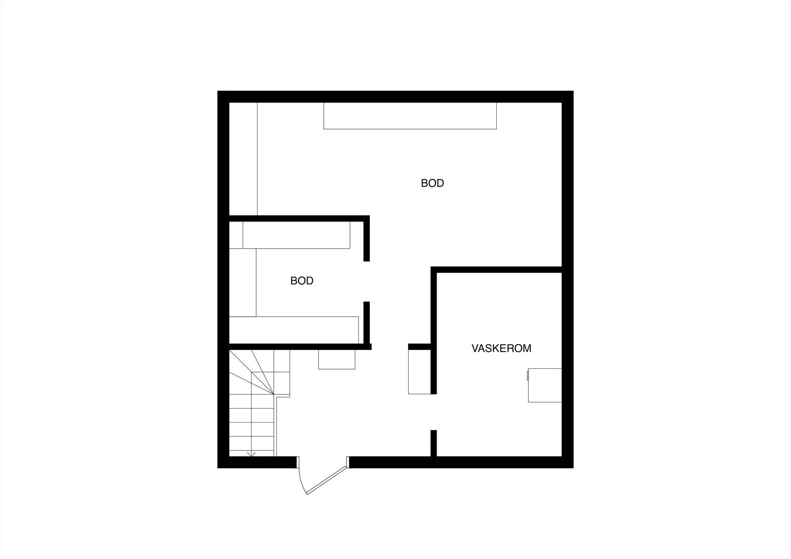 Planløsning kjeller Galleribilde