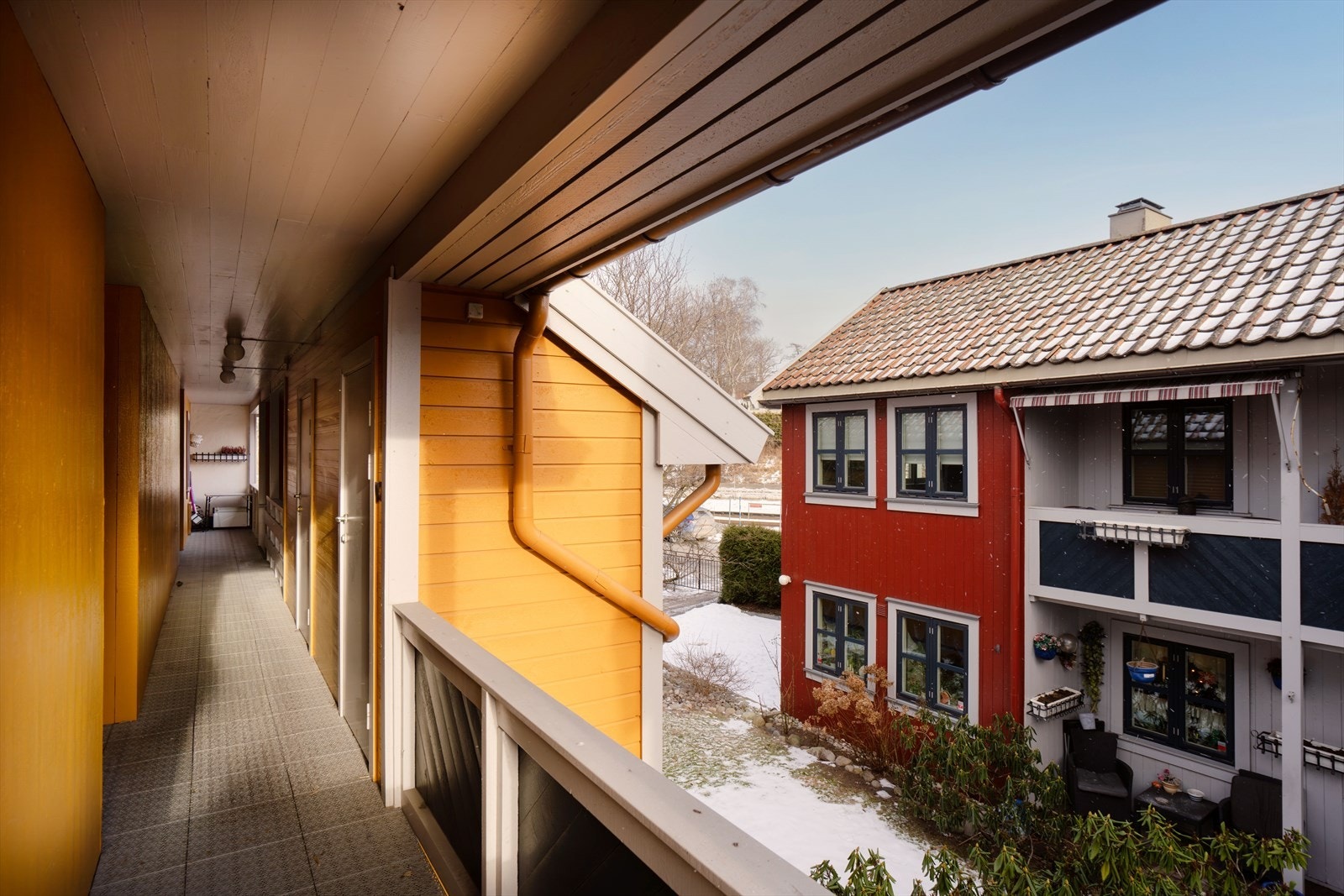 Leiligheten ligger innerst i svalgang. Galleribilde