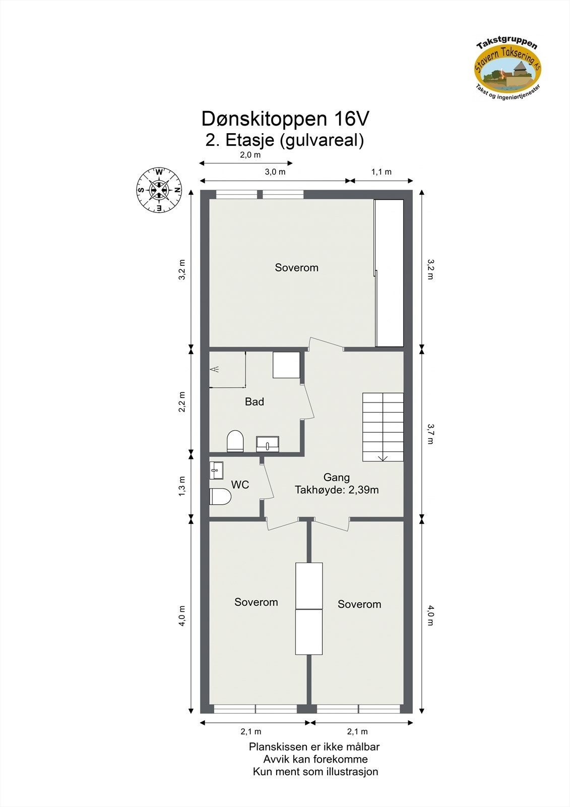 Pantegning 2 etg Galleribilde