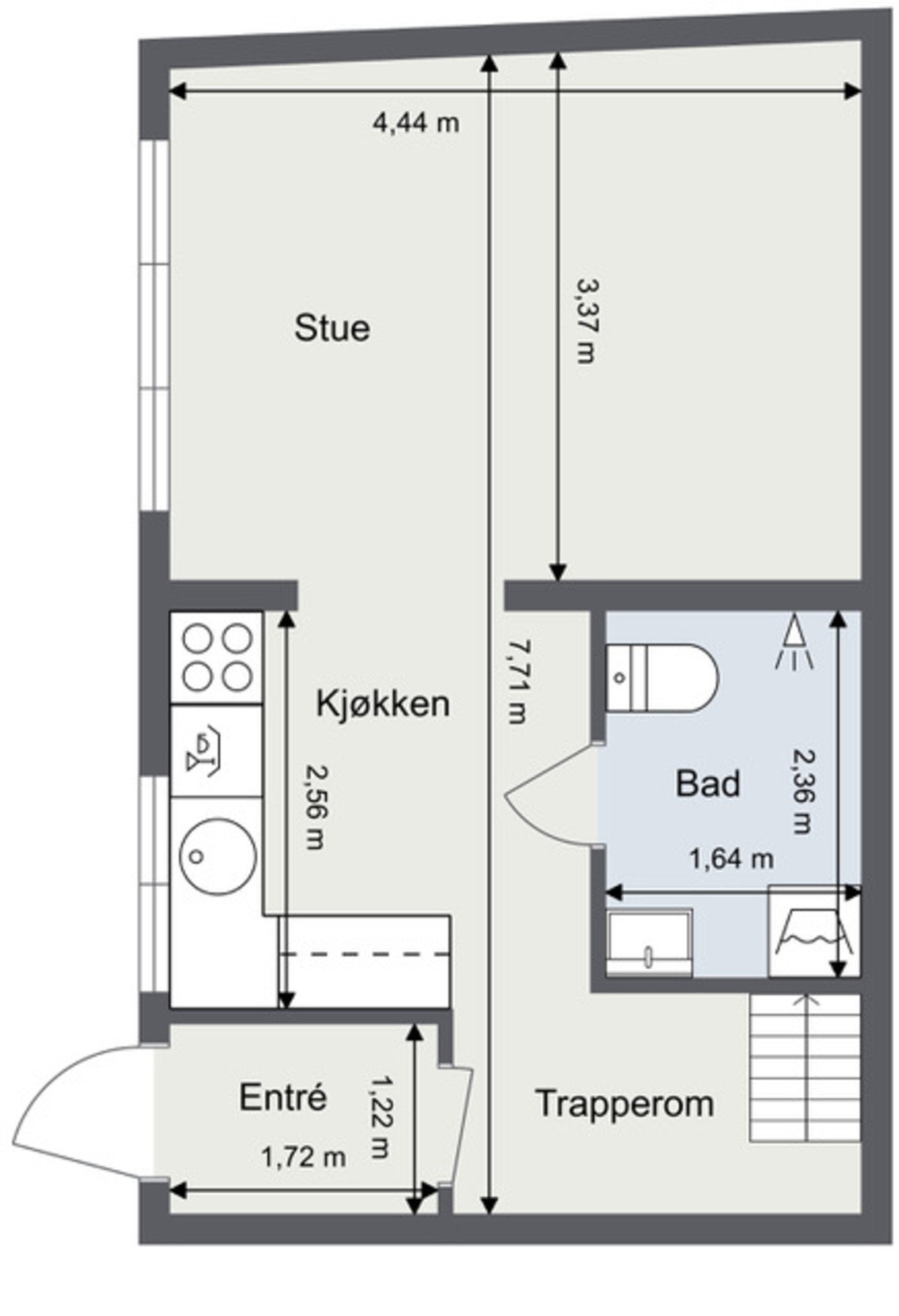 Plantegning - 1 etasje Galleribilde