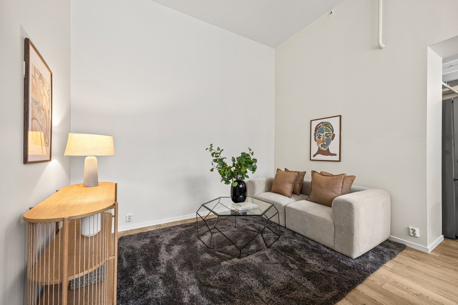 Det kan passe seg fint med en hjørnesofa også. Galleribilde