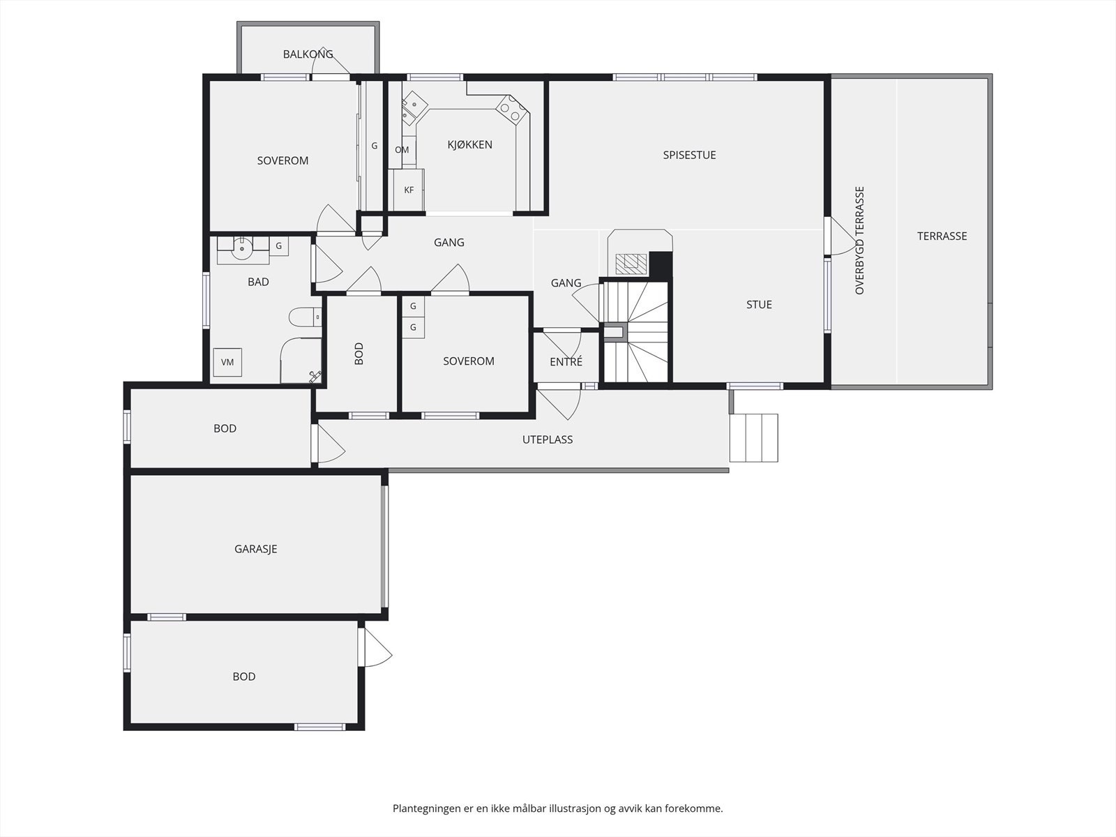 Plantegning 1. etasje. Galleribilde
