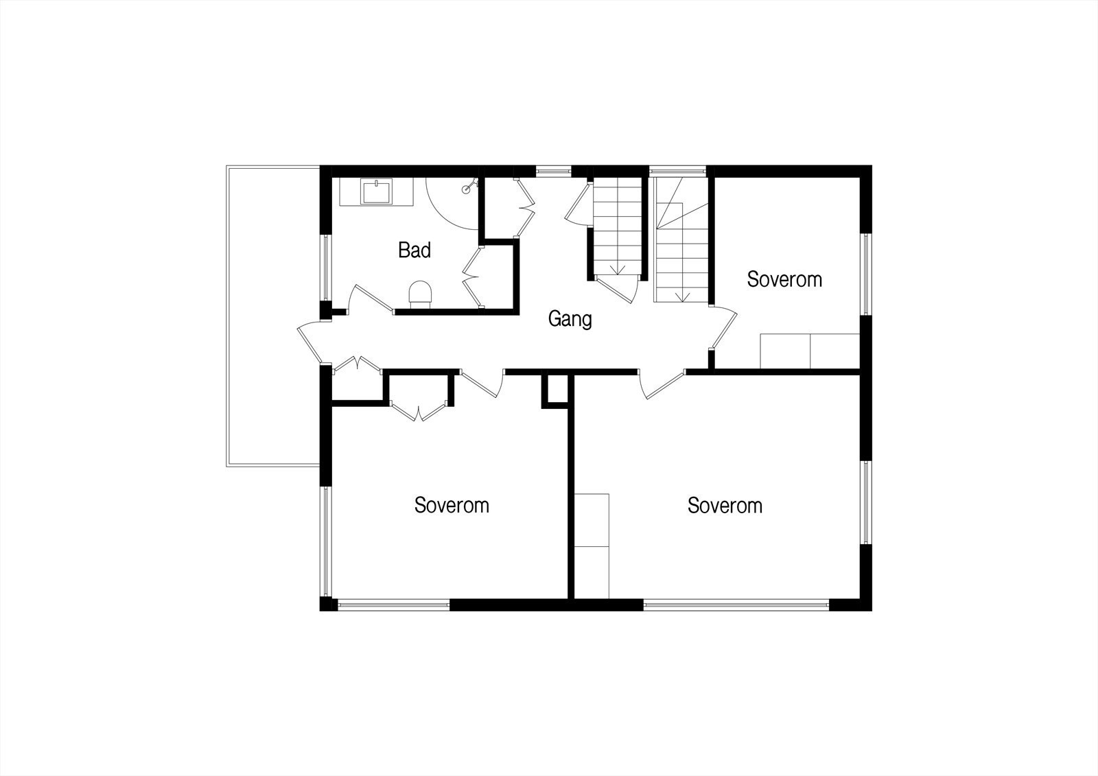 Plantegning 2.etg Galleribilde