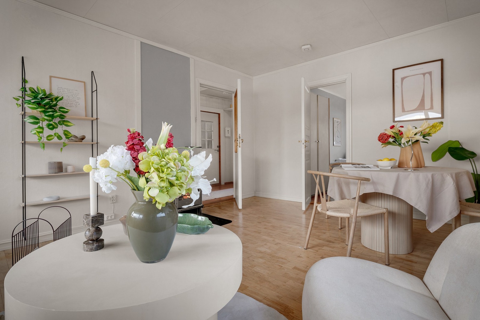 Det er parkett på stuegulv. Galleribilde