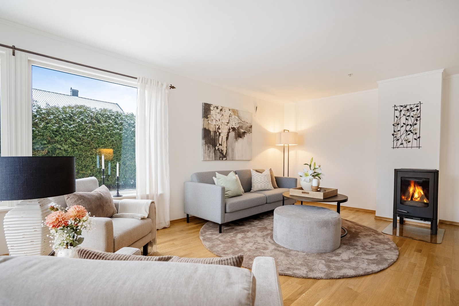 Peisovn i stue Galleribilde