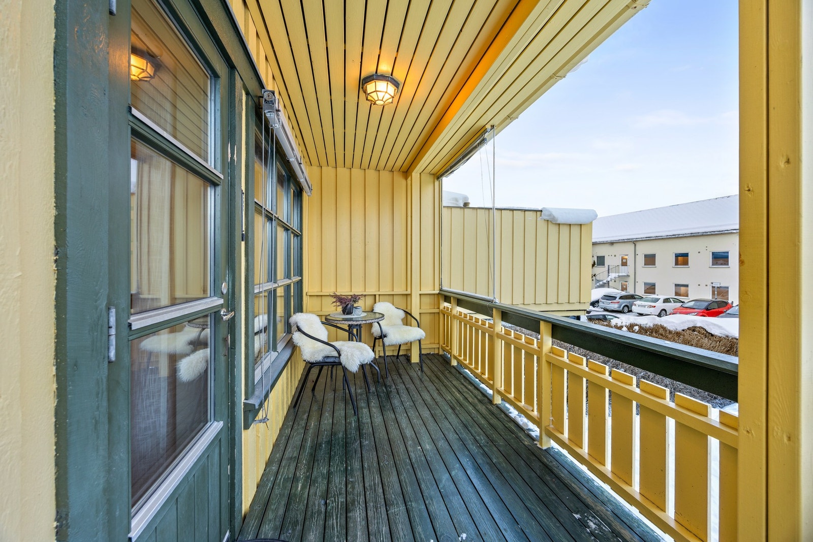 På terrassen kan man lage seg en hyggelig sone Galleribilde