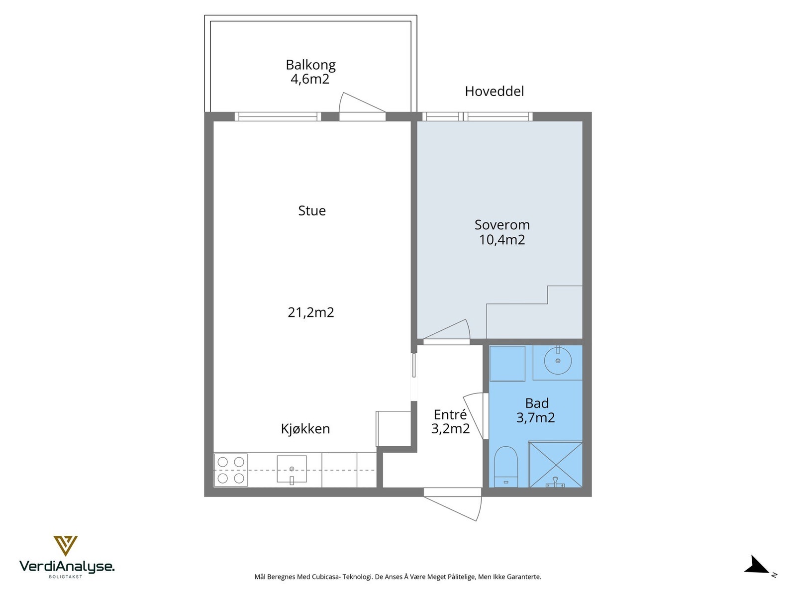 Planskisse hoveddel. Galleribilde